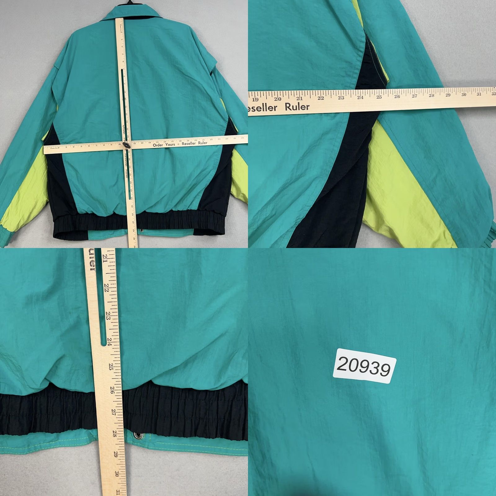 Reebok Vintage Reebok Jacket Men XL Blue Green Neon Windbreaker Crest 80s 90s Y2K Track Retro Casual Sport Size US XL / EU 56 / 4 - 9 Thumbnail