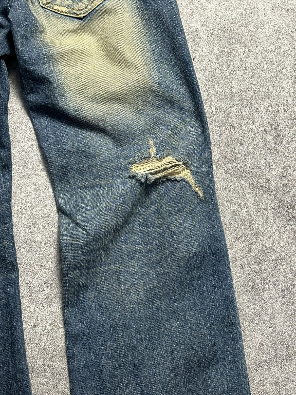 Tornado Mart 90s Japanese Lolita Distressed Studded Mud Wash Denim Jeans Size US 28 / EU 44 - 8 Thumbnail