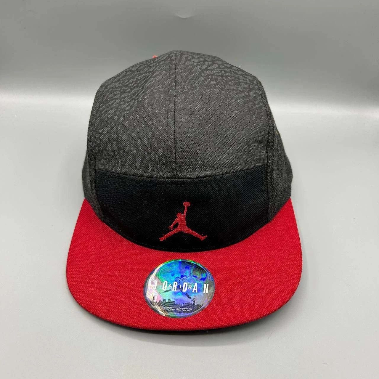 Jordan Brand Air Jordan 5 Panel Hat Cement Elephant Jumpman Strap Back Size ONE SIZE - 1 Thumbnail