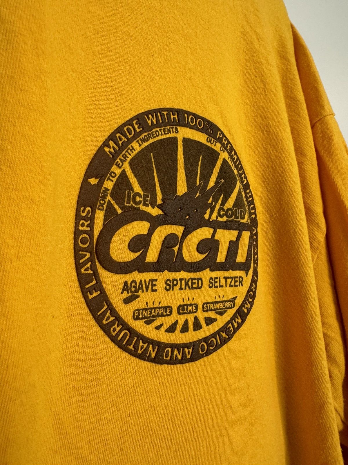 Travis Scott Cacti Brown Puff Print Yellow Long Sleeve Tee Size US L / EU 52-54 / 3 - 3 Thumbnail