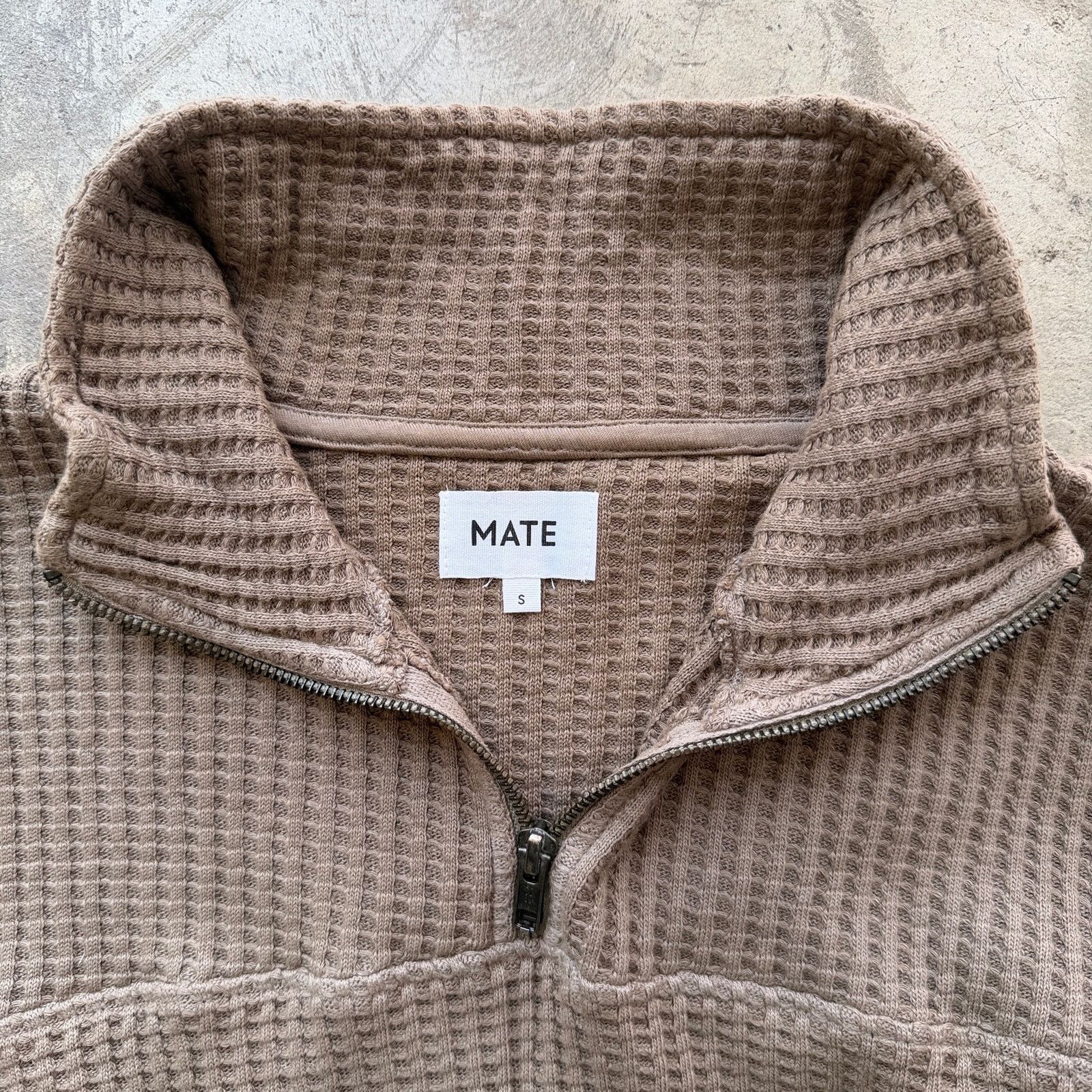 MATE the Label Mate the Label Pullover SweatshirtWaffle Knit Quarter Zip Size S / US 4 / IT 40 - 2 Thumbnail