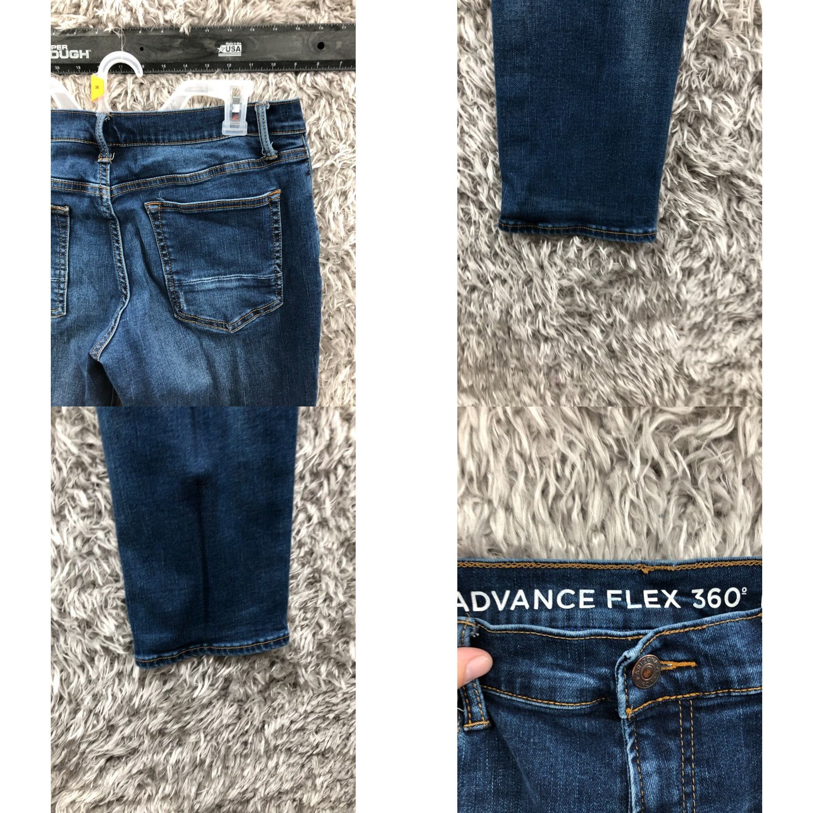 Vintage Arizona Slim Jeans Size 34x30 Mens Mid Rise Straight Leg Dark Wash Blue Denim Jeans Size US 34 / EU 50 - 8 Thumbnail