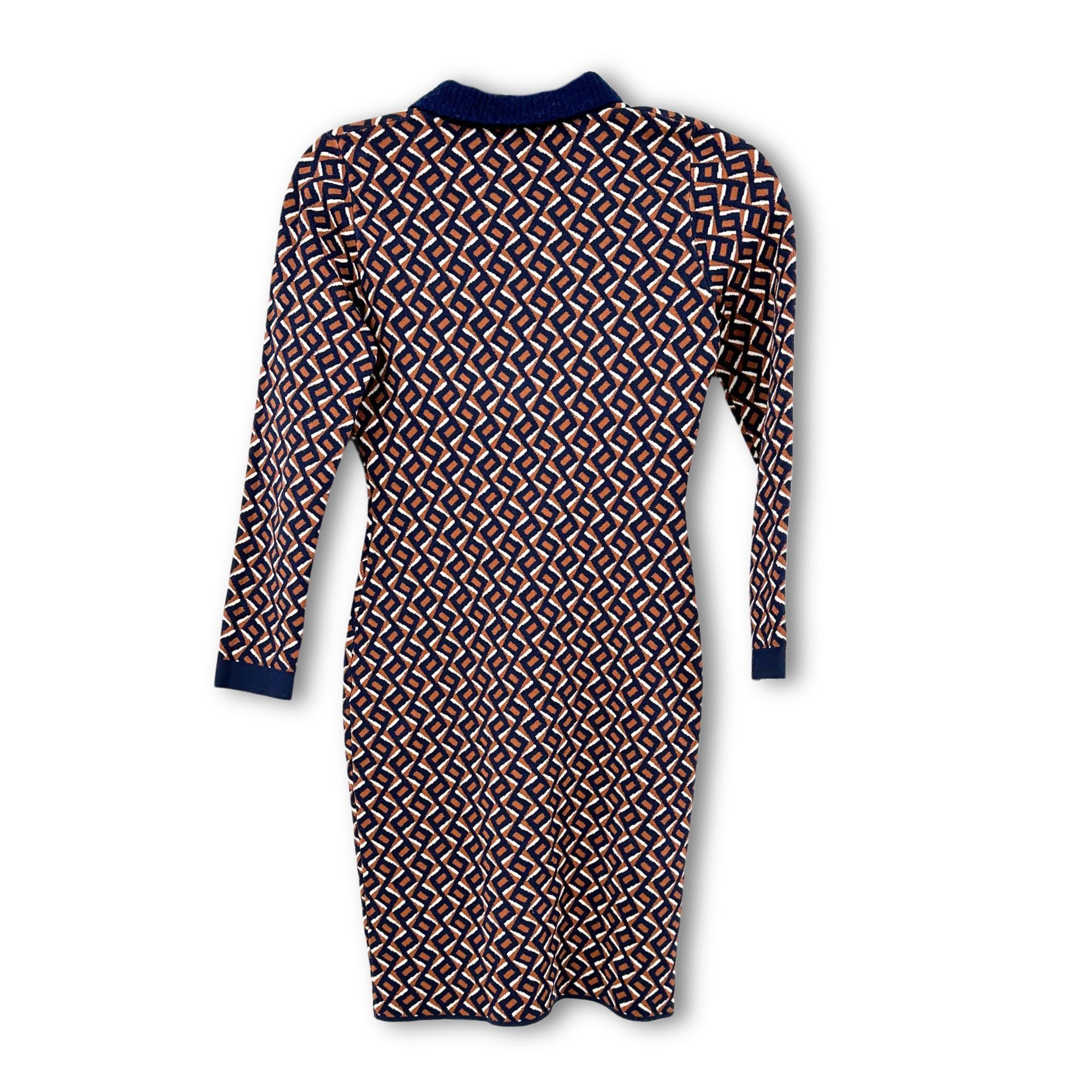 Diane von Furstenberg Diane Von Furstenberg XS Milena LongSleeve Polo Sheath Dress Size XS / US 0-2 / IT 36-38 - 6 Thumbnail