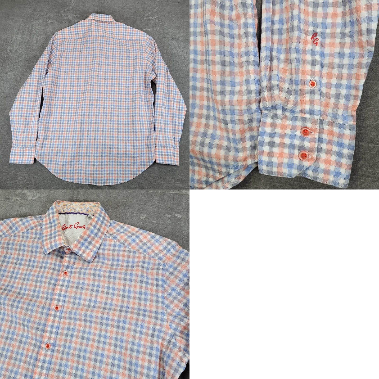 Robert Graham Robert Graham Mens Plaid Button Up Shirt Long Sleeve Blue Size XL Size US XXL / EU 58 / 5 - 8 Thumbnail