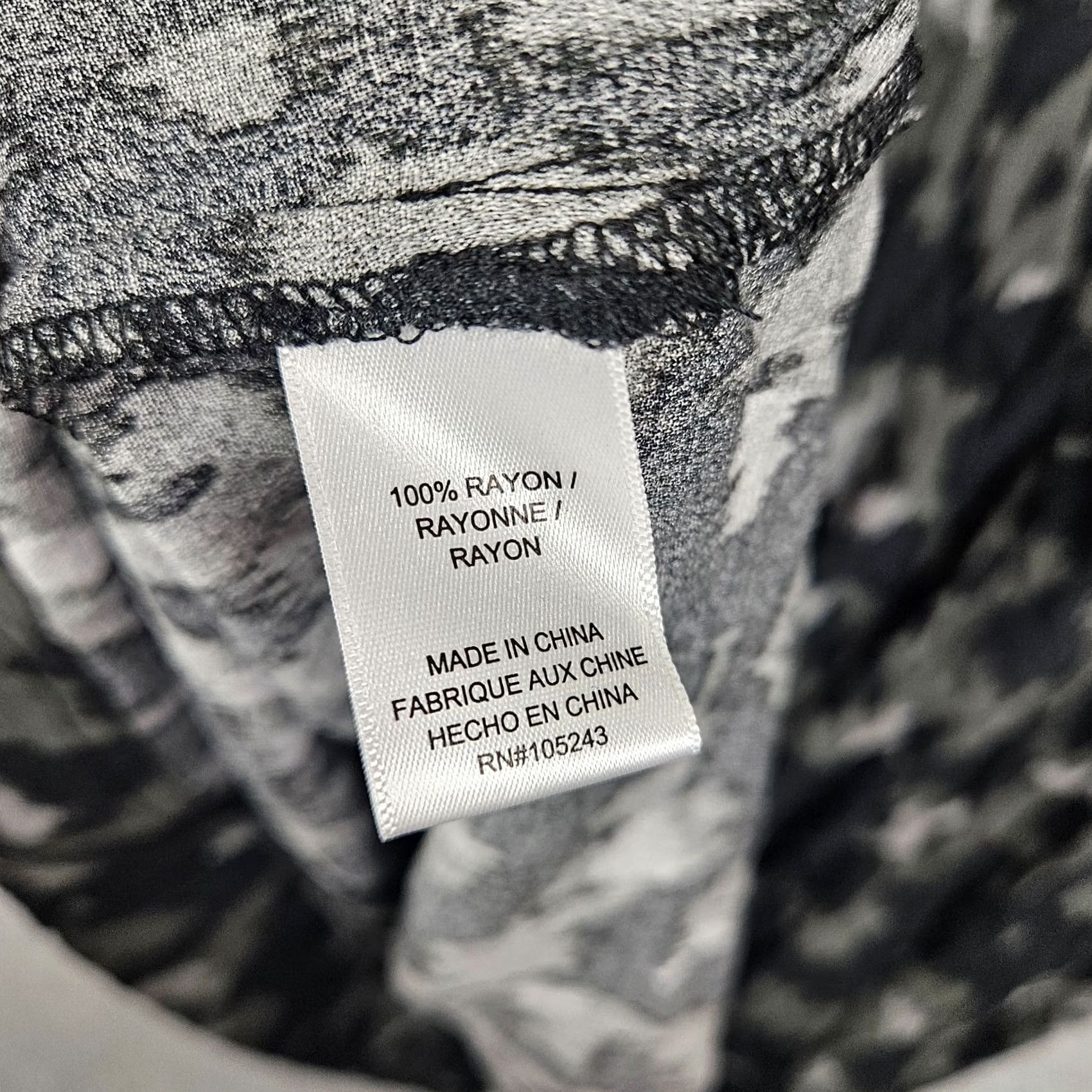 Vintage Bobeau Leopard Print V-Neck Shift Dress L Women Short Sleeve Gray Black Pattern Animal Print Size 36" / US 14 / IT 50 - 6 Thumbnail
