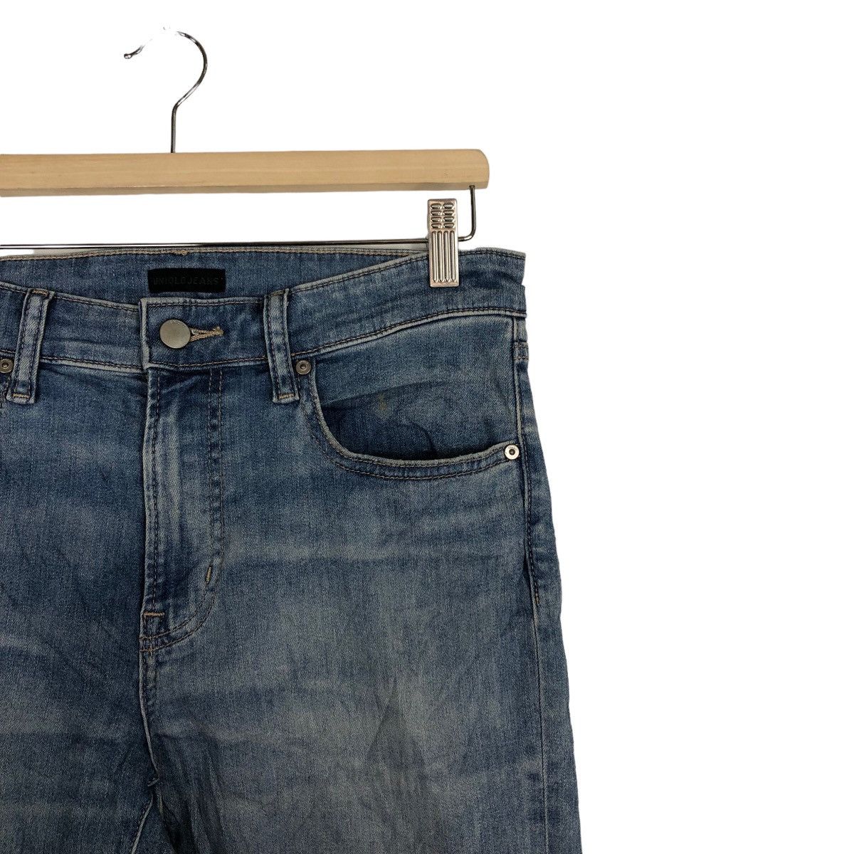 Japanese Brand 🔥PUNK DESIGN DISTRESSED DENIM UNIQLO JEANS JAPAN MADE Size US 28 / EU 44 - 4 Thumbnail