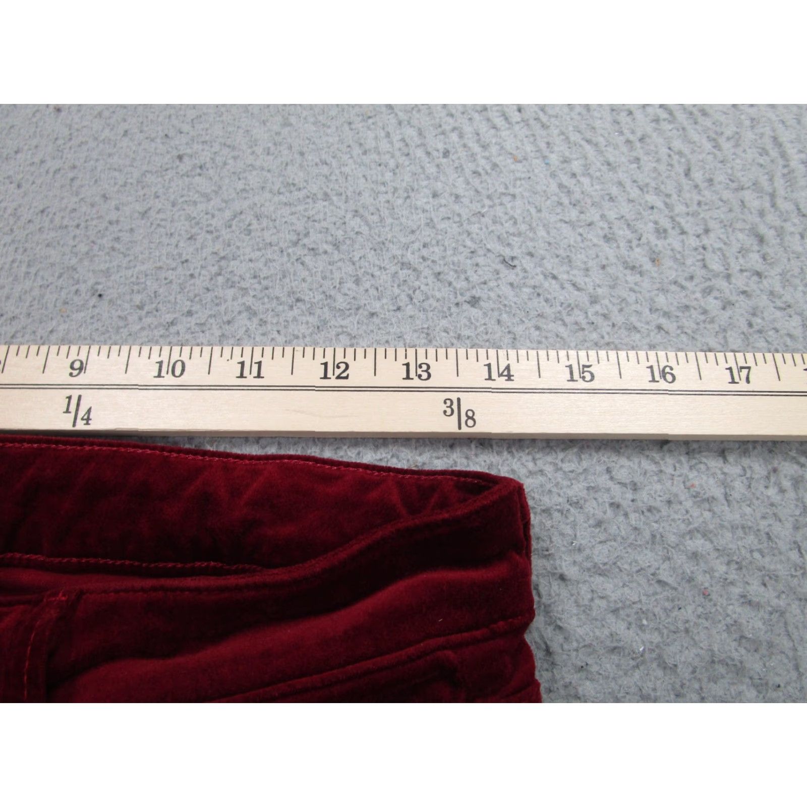 L'AGENCE L'Agence Pants Womens 26 Red Bordeaux Velvet velour Skinny High Rise Made USA Size 26" / US 2 / IT 38 - 6 Thumbnail