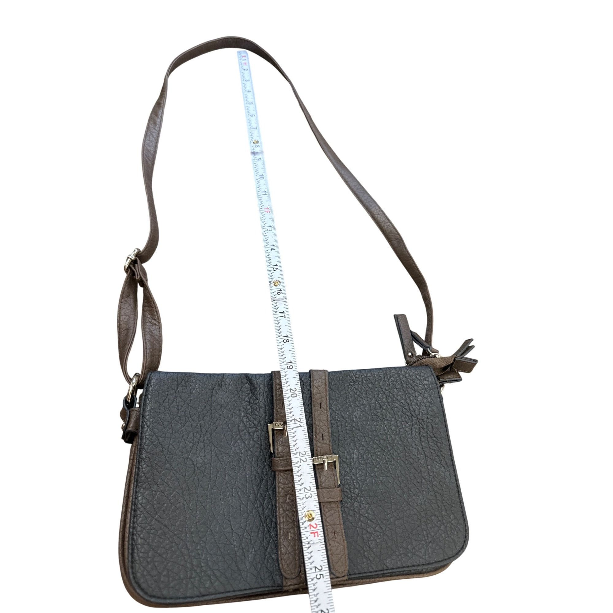 Designer Rosetti Womens Brown Leather Crossbody Bag purse With Adjus Size ONE SIZE - 2 Thumbnail