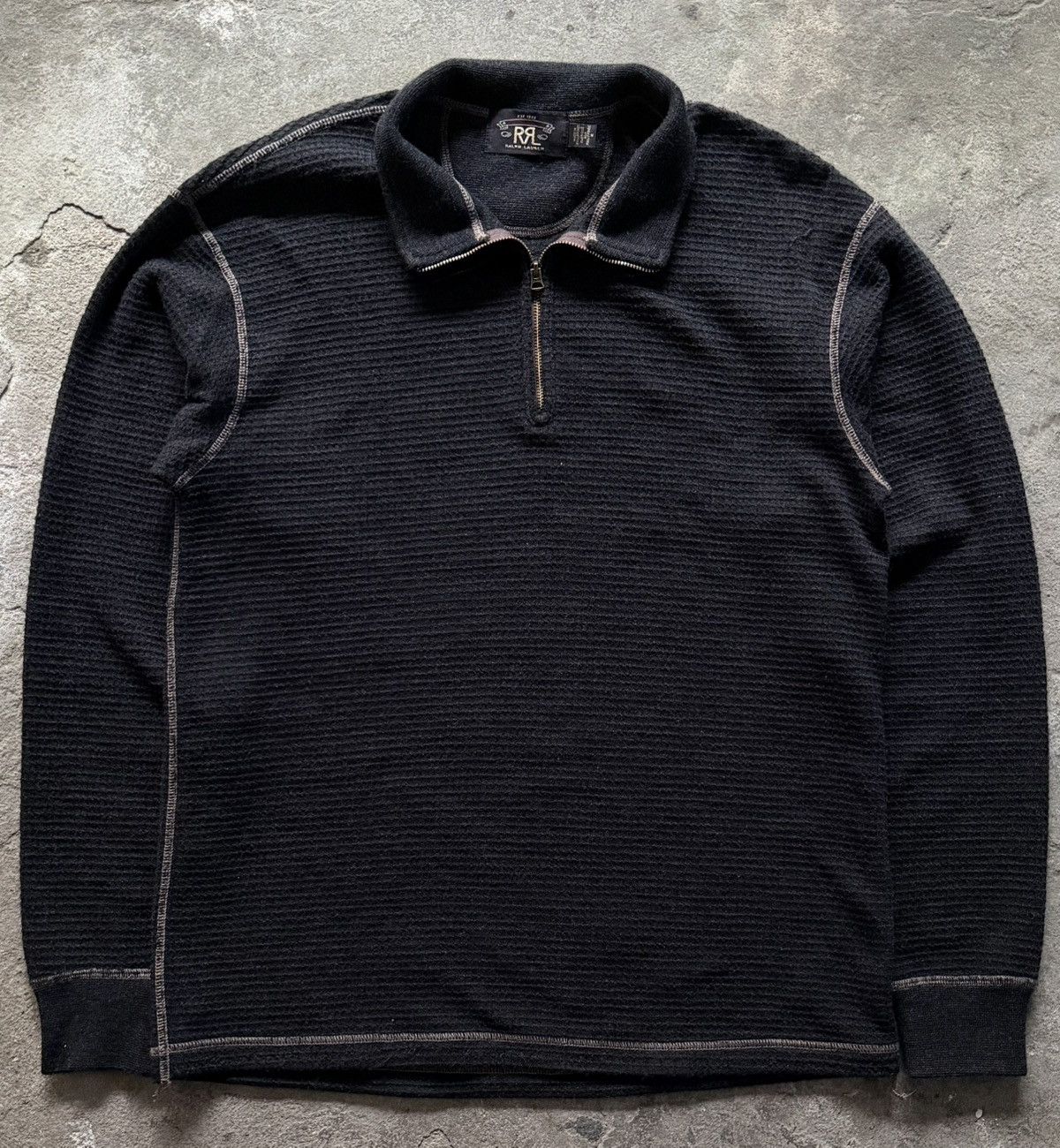 RRL Ralph Lauren RRL - Knitted Waffle Quarter Zip (Sample item) Size US M / EU 48-50 / 2 - 8 Thumbnail