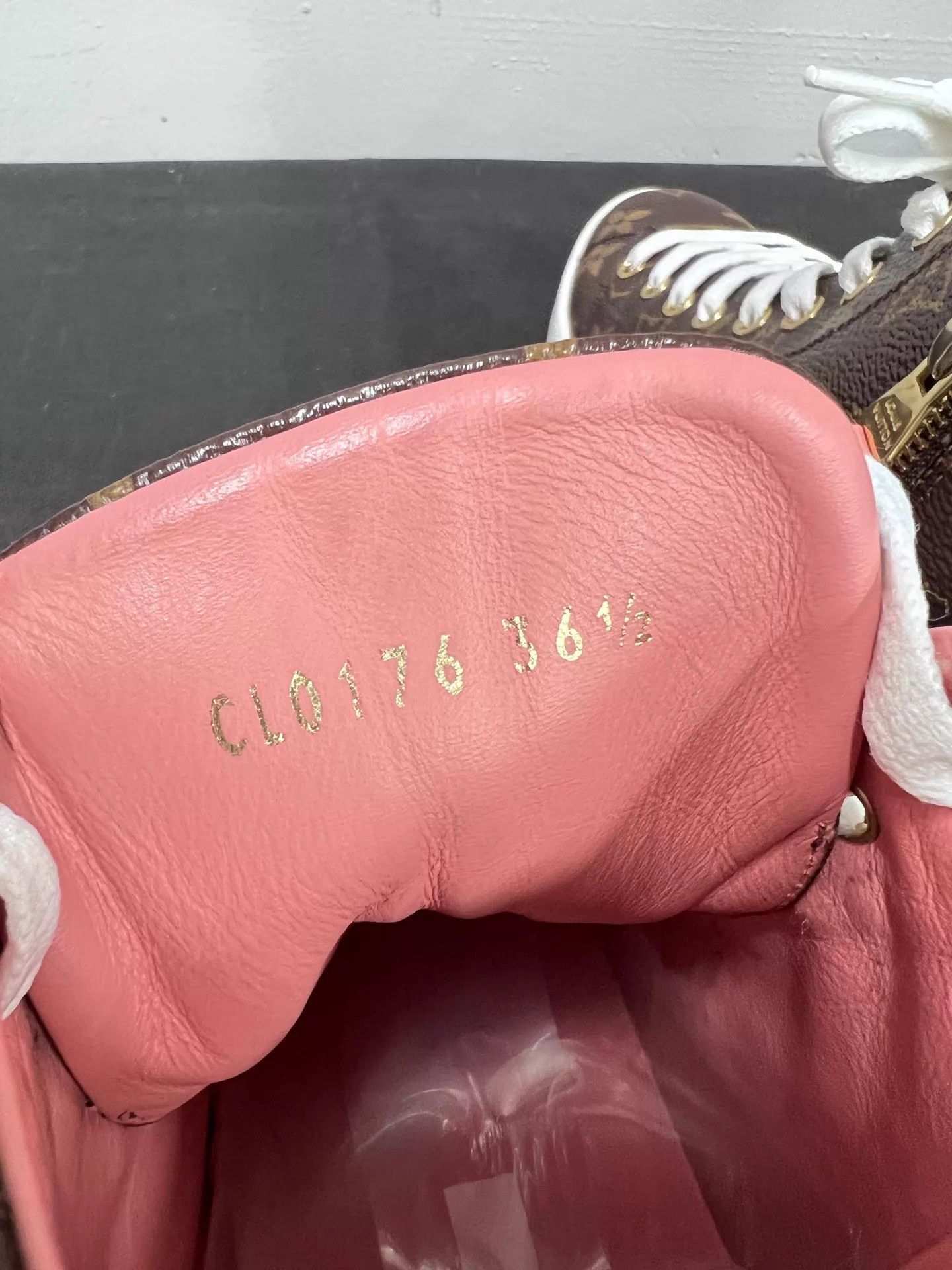 Louis Vuitton LV Monogram All-Over Print High-Top Sneakers 36.5 Mint Size US 6 / IT 36 - 8 Thumbnail