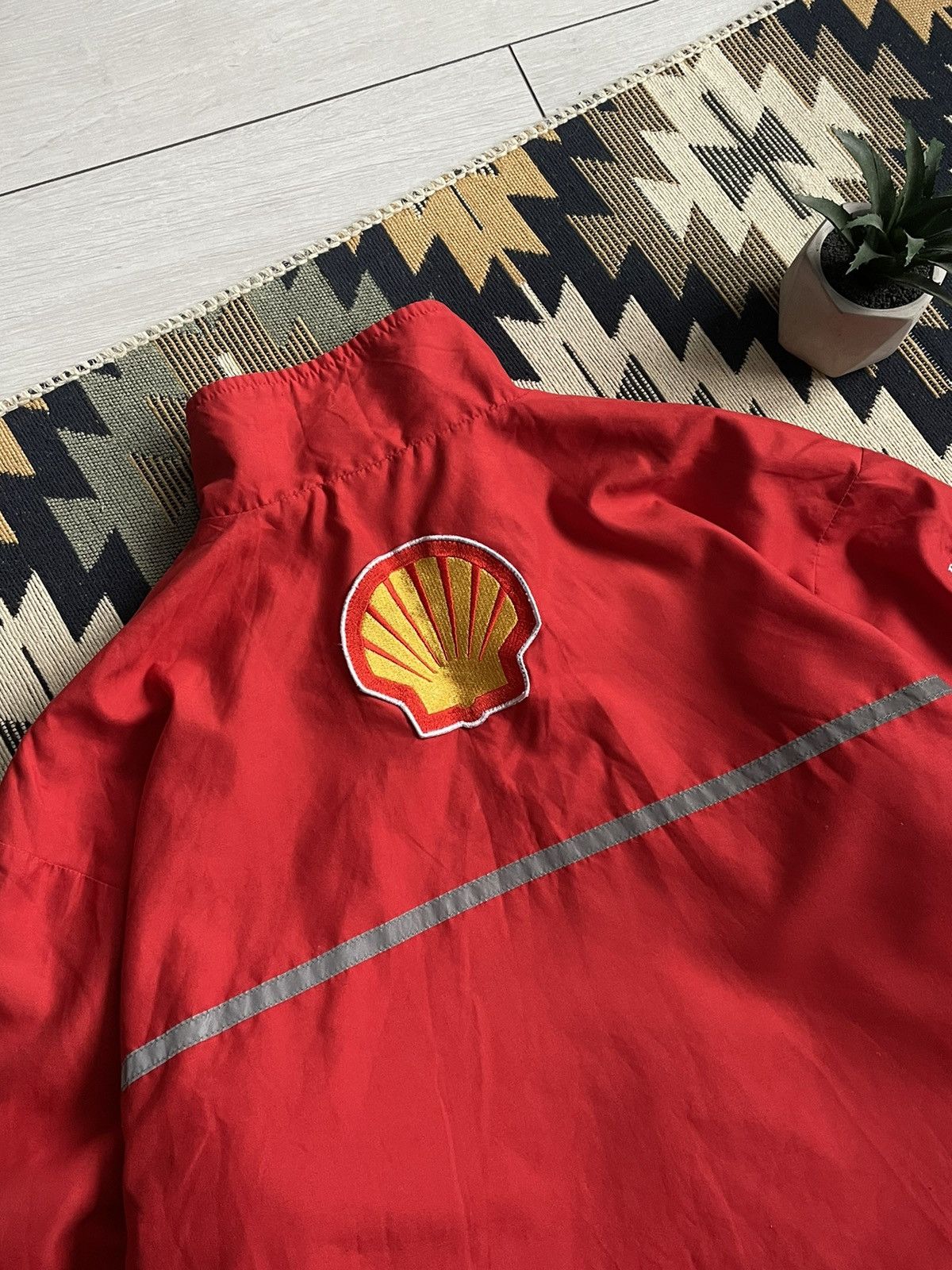 Ferrari × Vintage Vintage Ferrari Nylon V-Power Shell Logo Jacket Size US L / EU 52-54 / 3 - 8 Thumbnail
