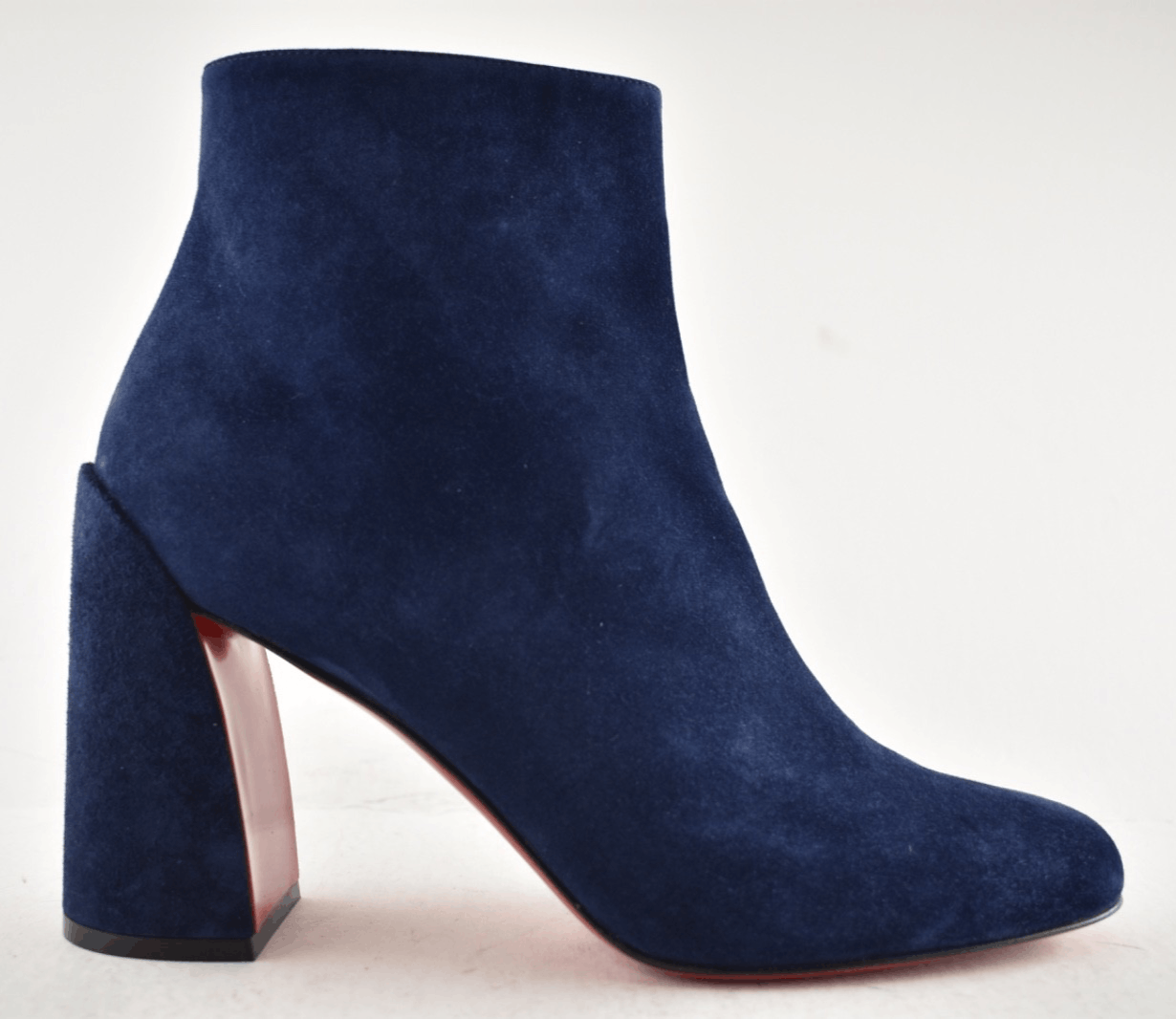 Turela 85 Zaffiro Blue Block Heel Short Ankle Bootie 40.5