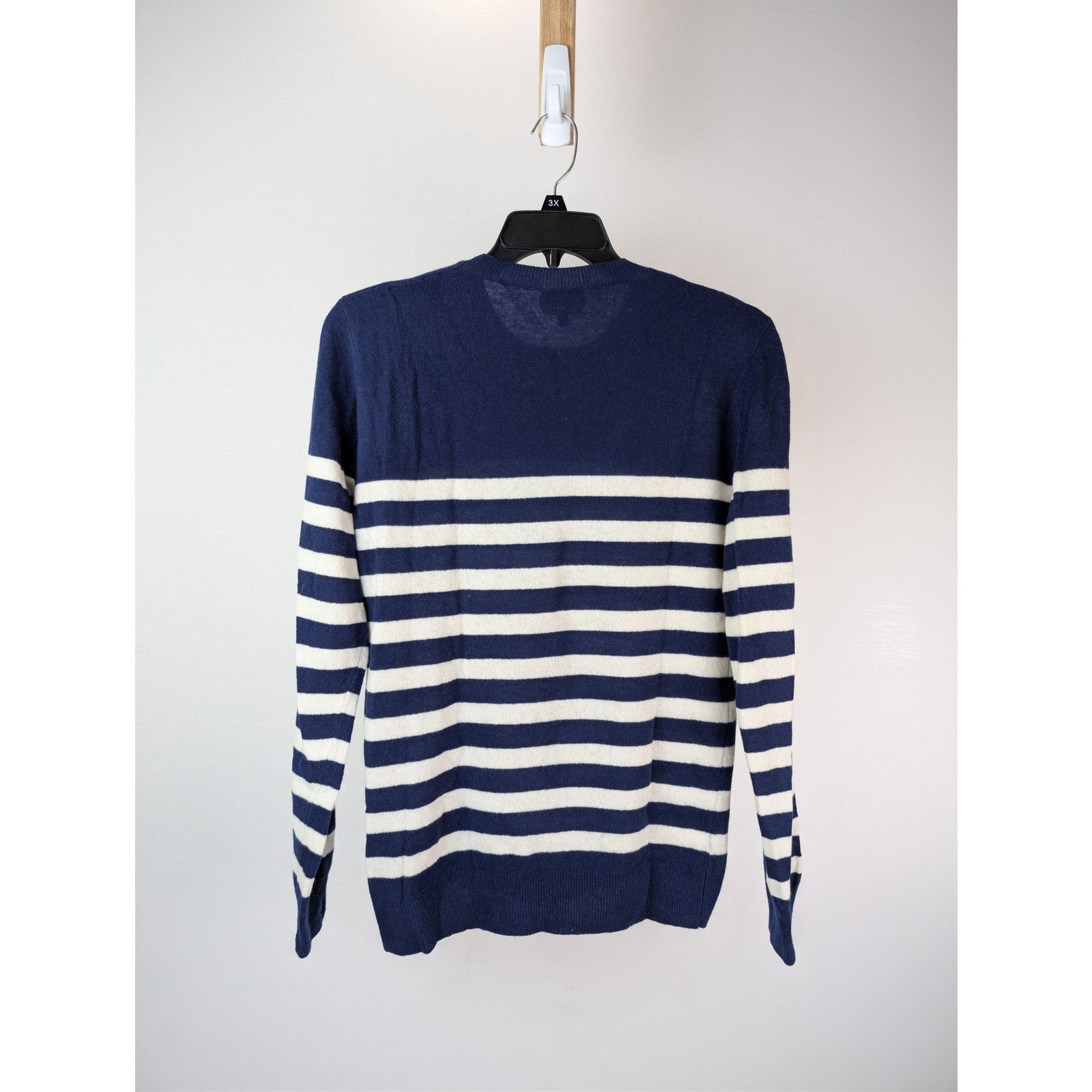 A.P.C. o1rshd1 CC20 Men's Ismael Striped Crew Knit sweater in Navy Size US M / EU 48-50 / 2 - 15 Thumbnail
