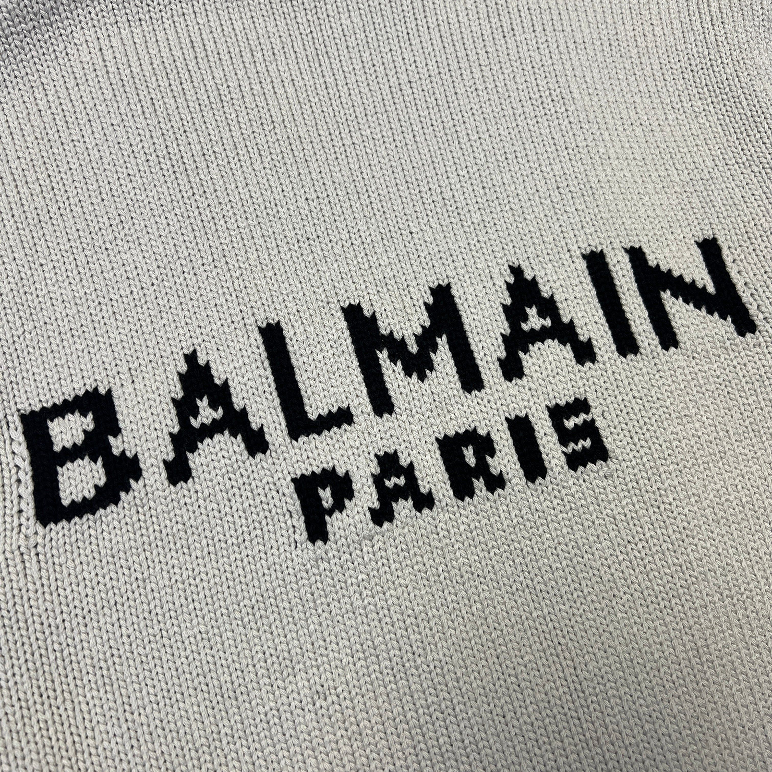 Balmain Balmain Logo Intarsia Knit Wool Cardigan Size US L / EU 52-54 / 3 - 3 Thumbnail