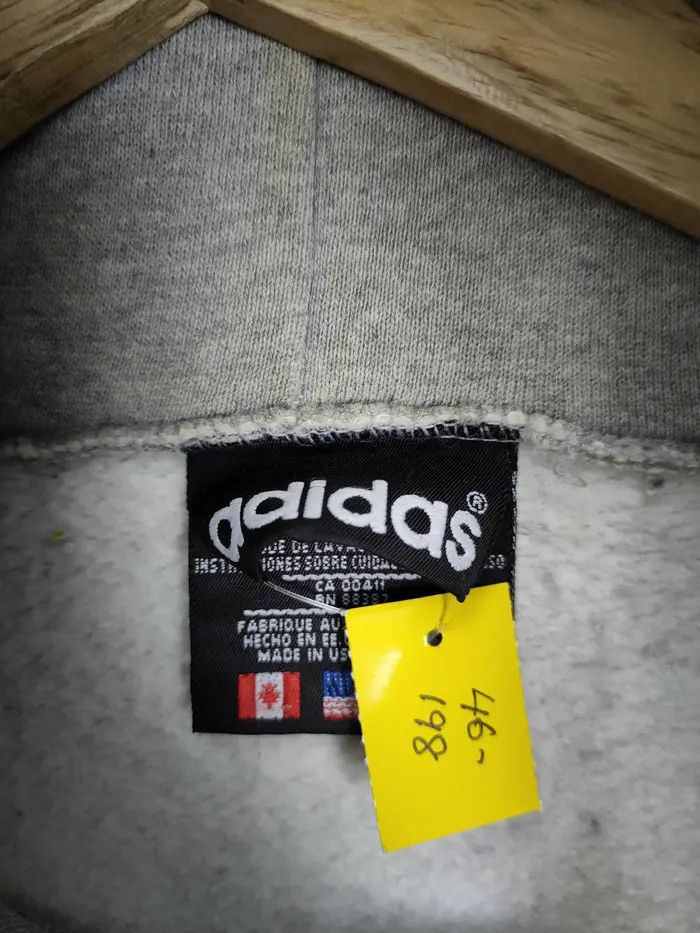 Adidas Adidas big logo sweatshirt hoodie vintage vtg #46-198 Size US M / EU 48-50 / 2 - 12 Thumbnail