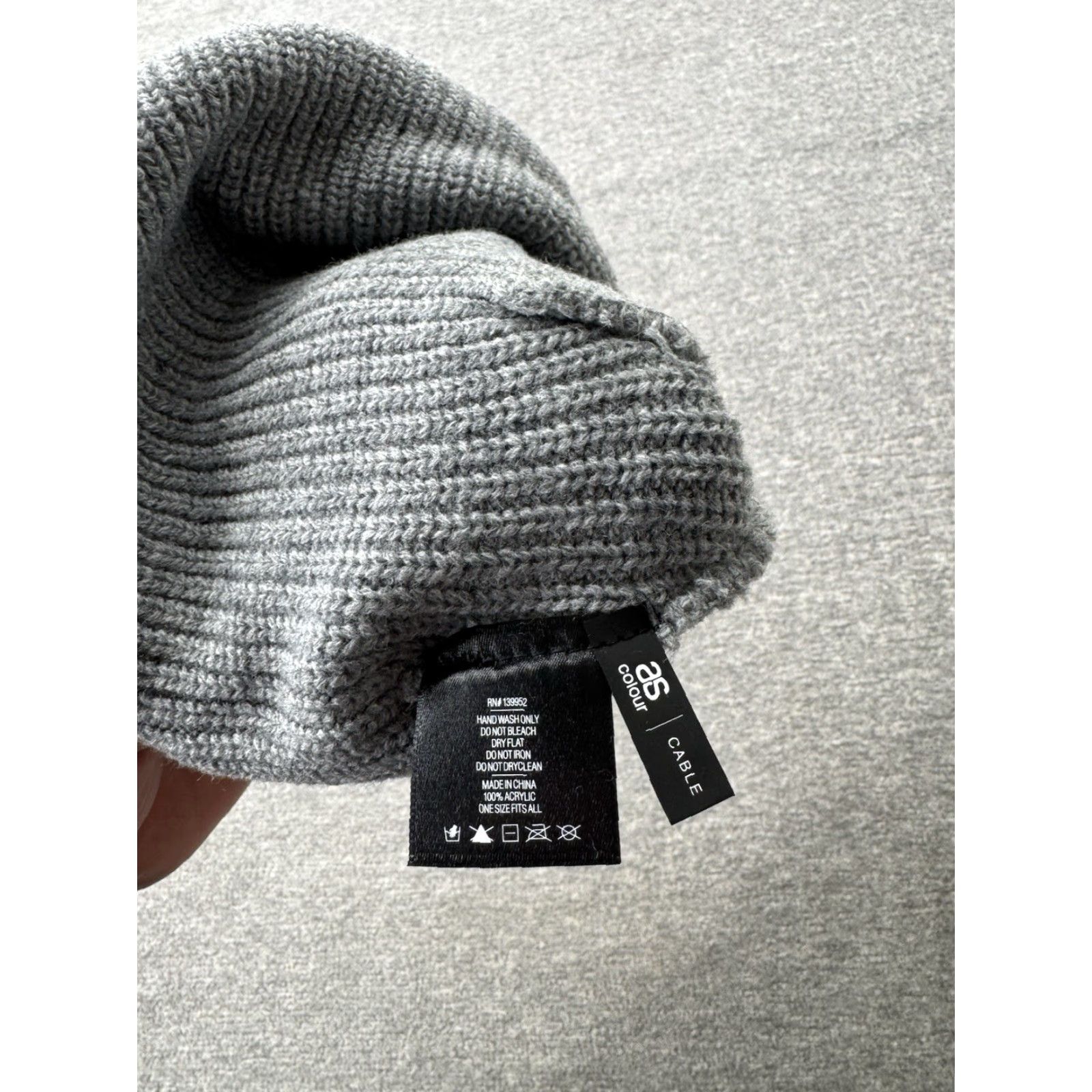 Logo 7 FOG Corporate Logo Beanie Gray Knit Cap Men One Size Knit Style Beanie Size ONE SIZE - 3 Thumbnail