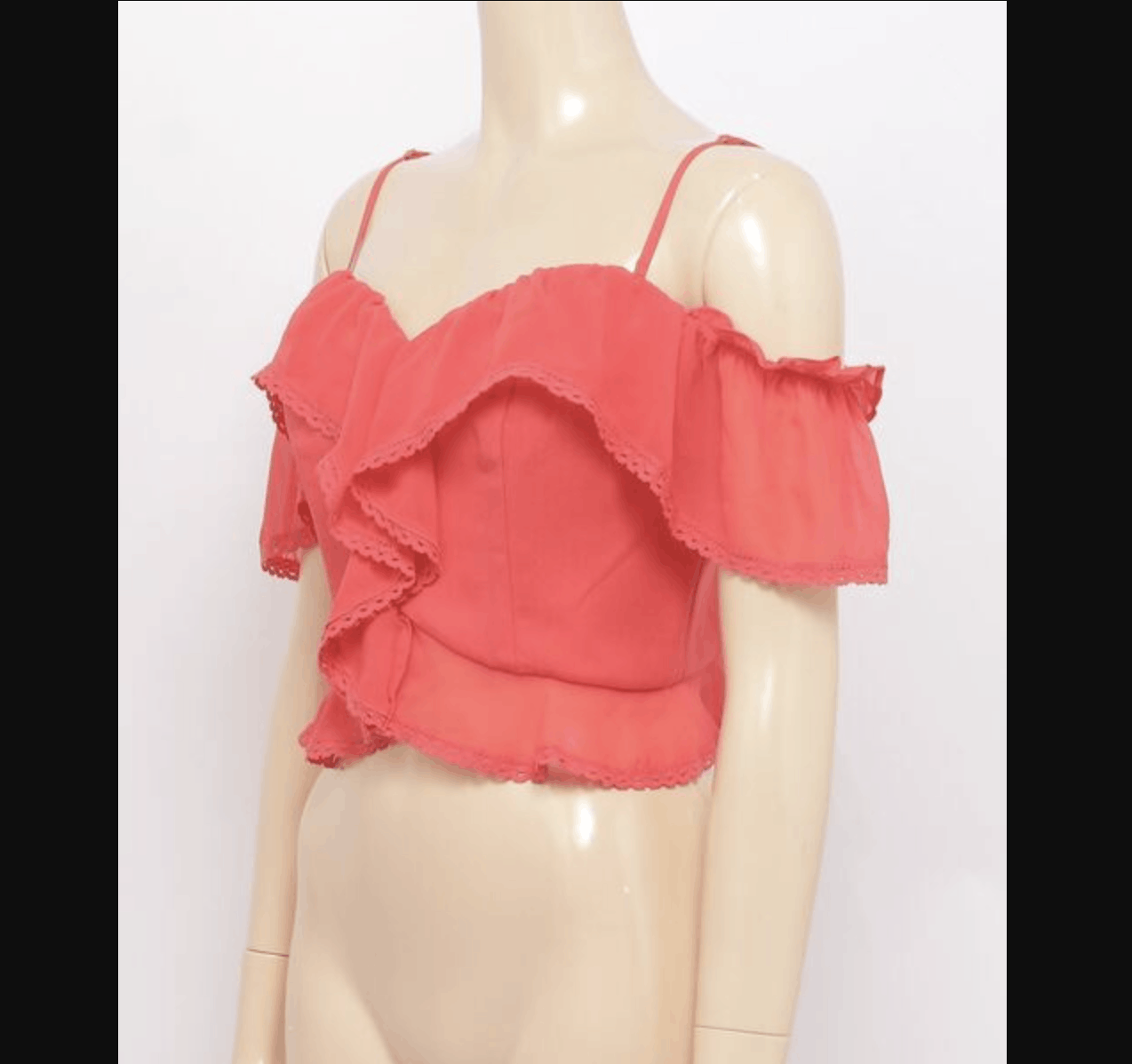Designer Marciano Juliet Off-Shoulder Bustier Top XS NWT Hibiscus Red Size XS / US 0-2 / IT 36-38 - 5 Thumbnail