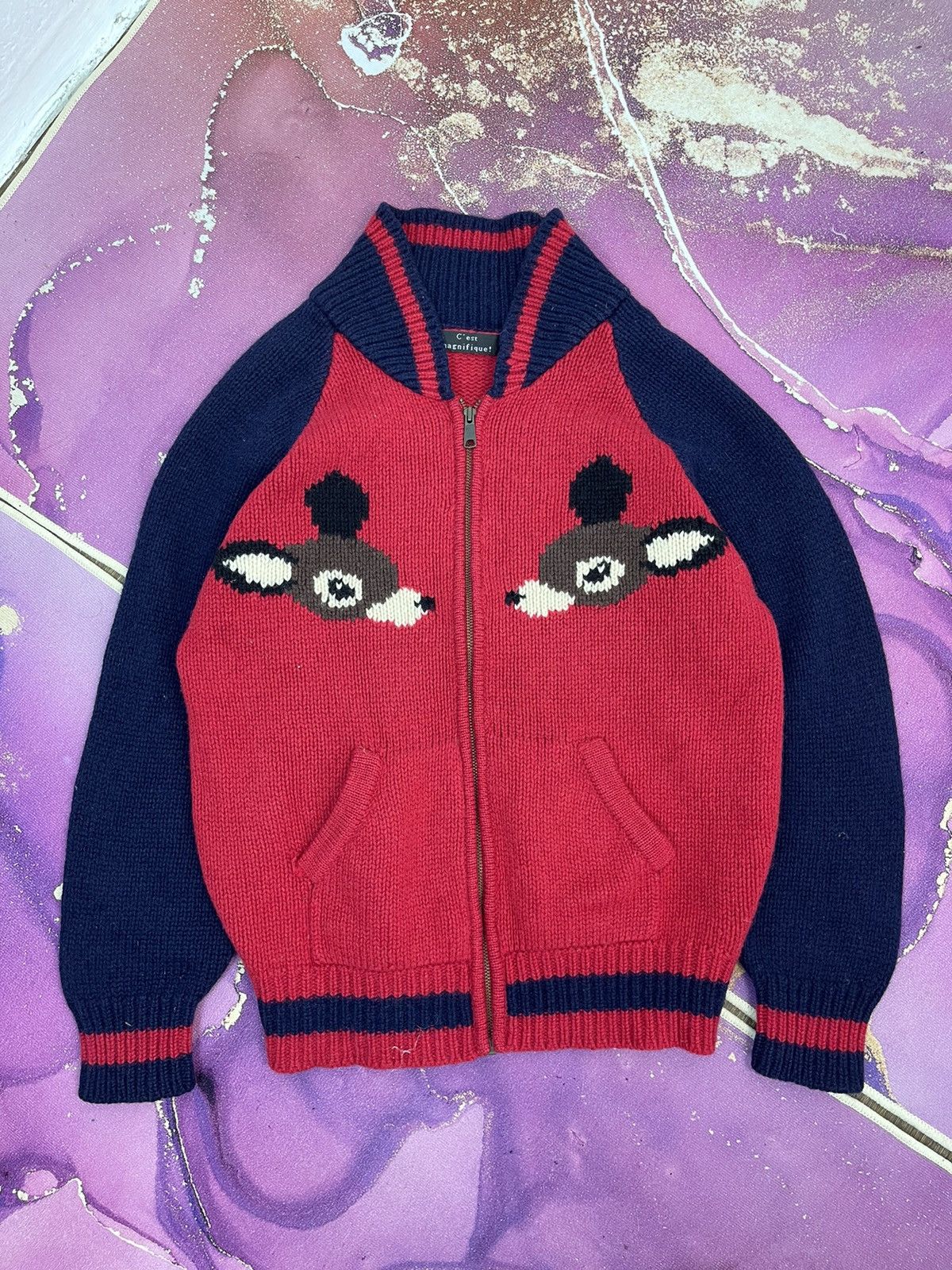 Japanese Brand Japanese brand Bambi Wool Zipper Knit a7 Size US M / EU 48-50 / 2 - 9 Thumbnail