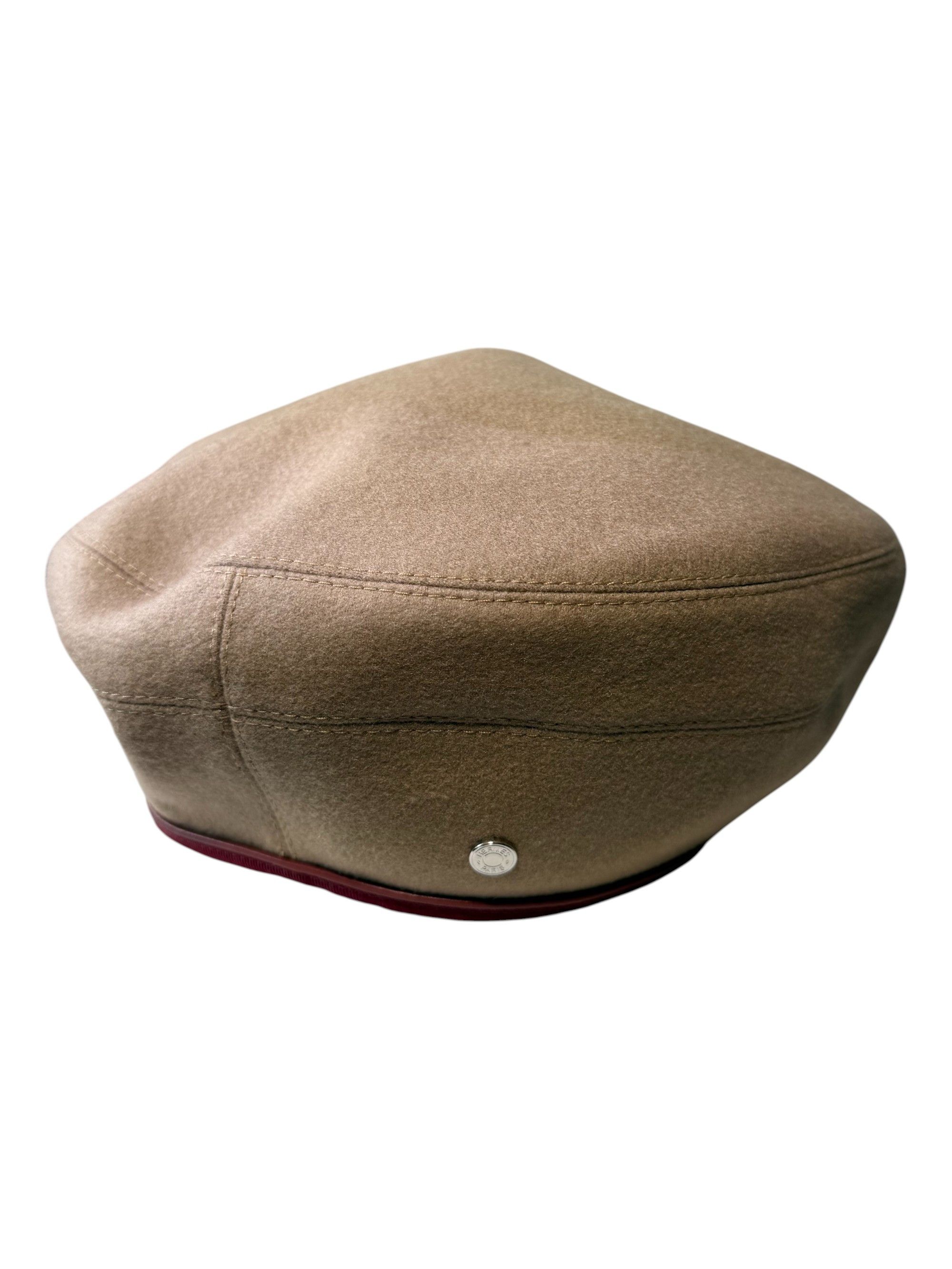 Hermes Hermes Camel Cashmere Saint Honore Serie Beret Size 58 Size ONE SIZE - 9 Thumbnail