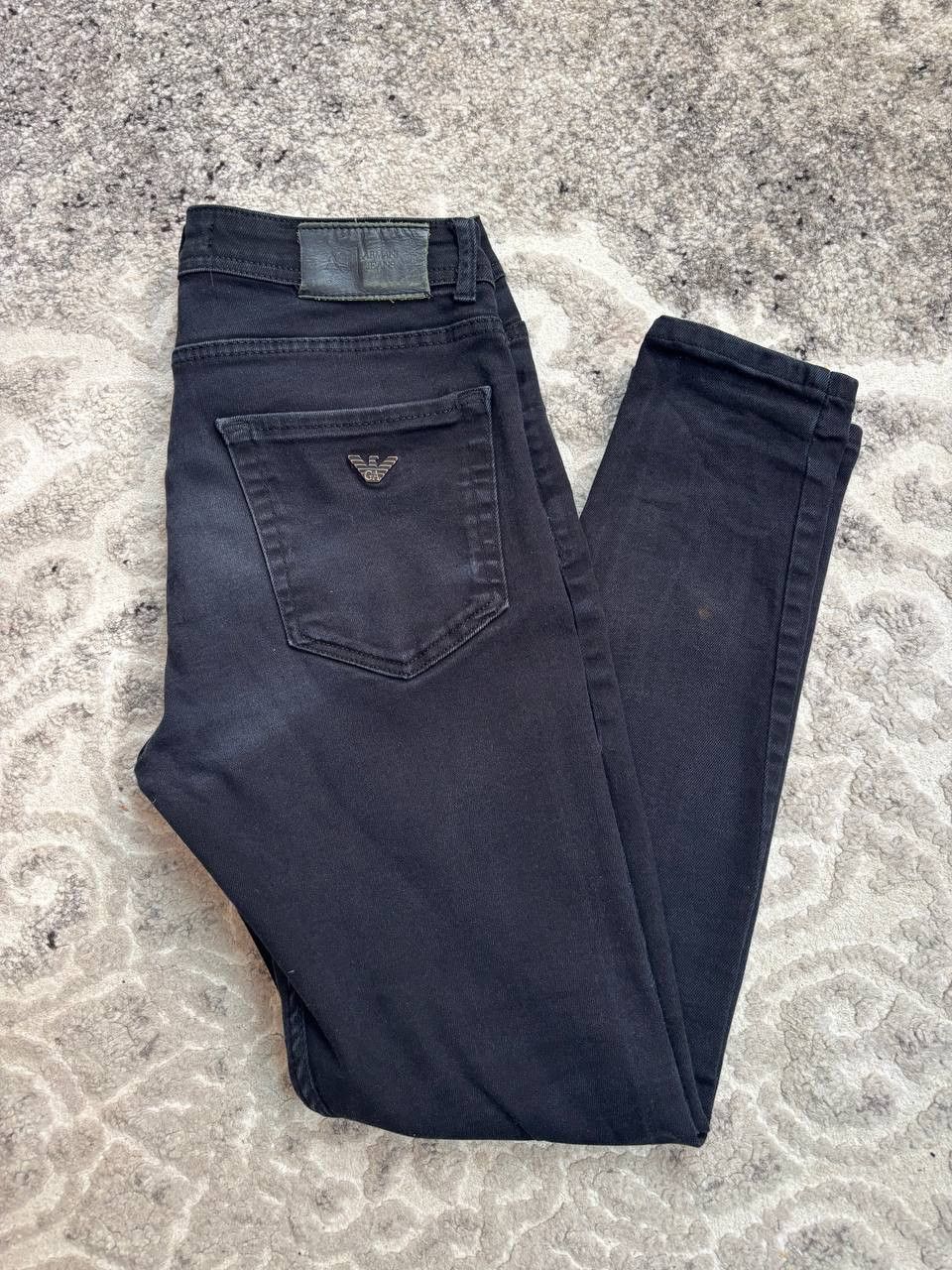 Armani Armani Jeans Black Skinny Distressed - Size 31 Size US 31 - 3 Thumbnail