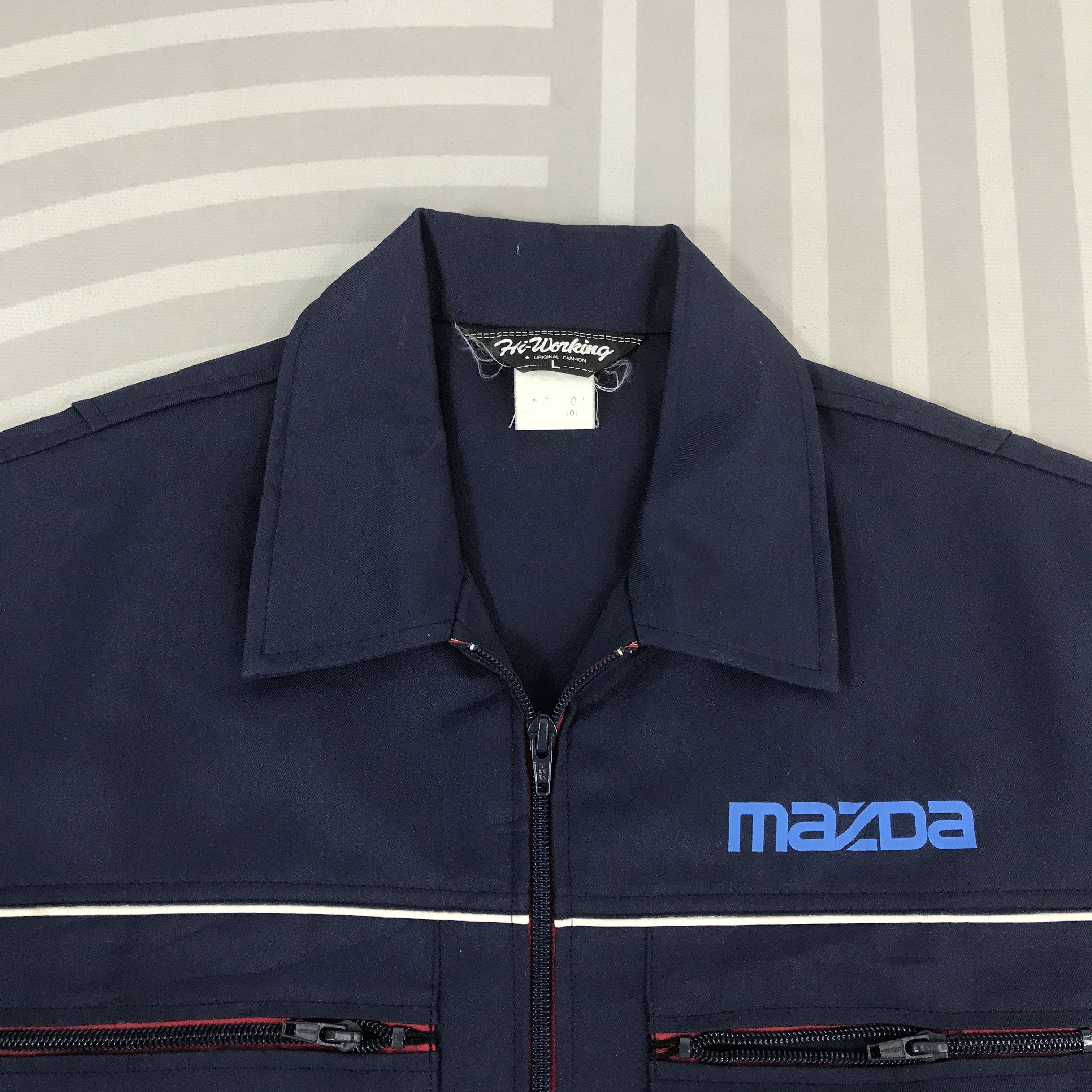 Japanese Brand Vintage Mazda Racing Navy Uniform Custom Jacket K67B12 Size US L / EU 52-54 / 3 - 5 Thumbnail