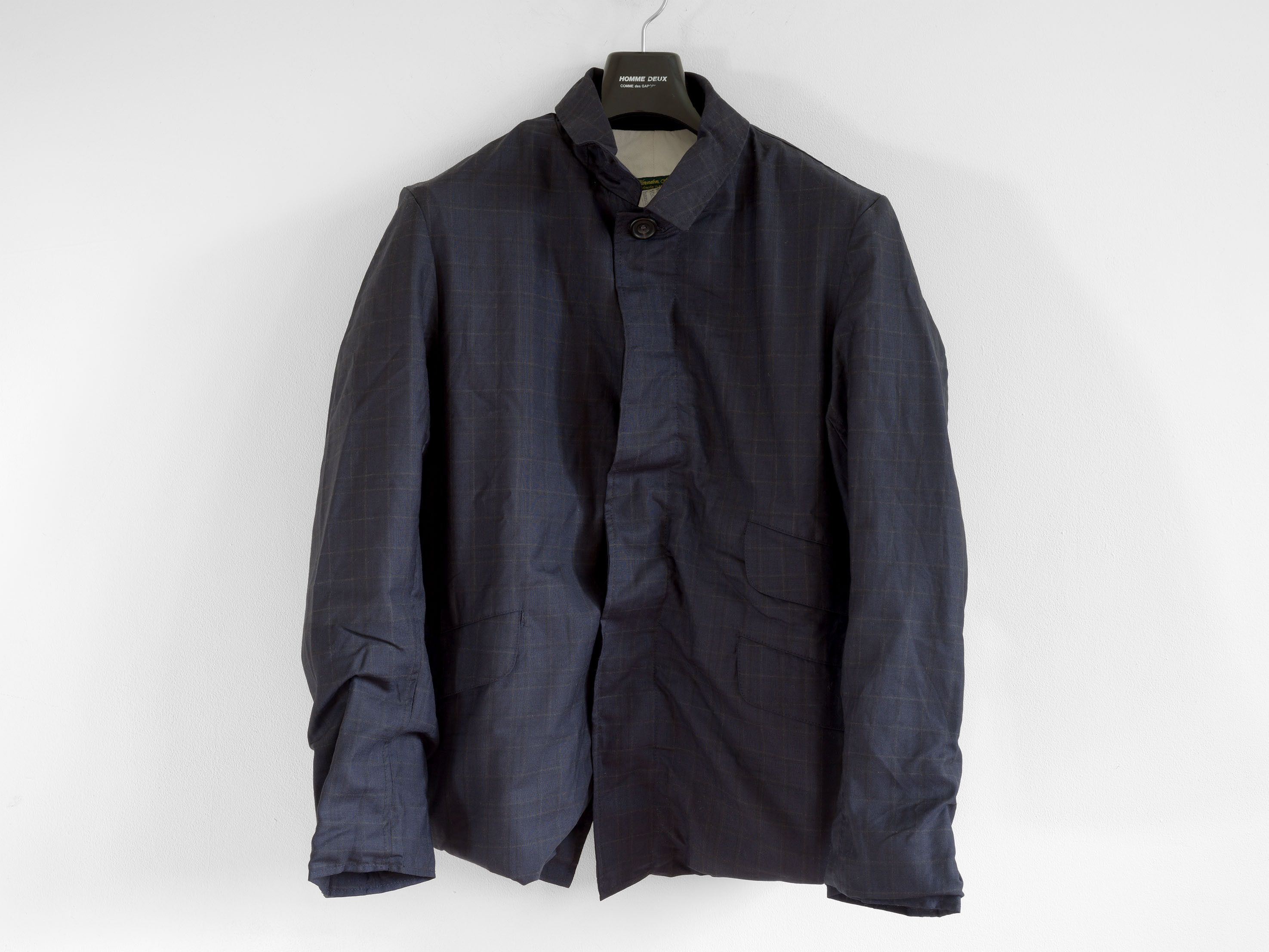 image of Paul Harnden Shoemakers Men's Mac Jacket Wool Navy Check (Size Small)