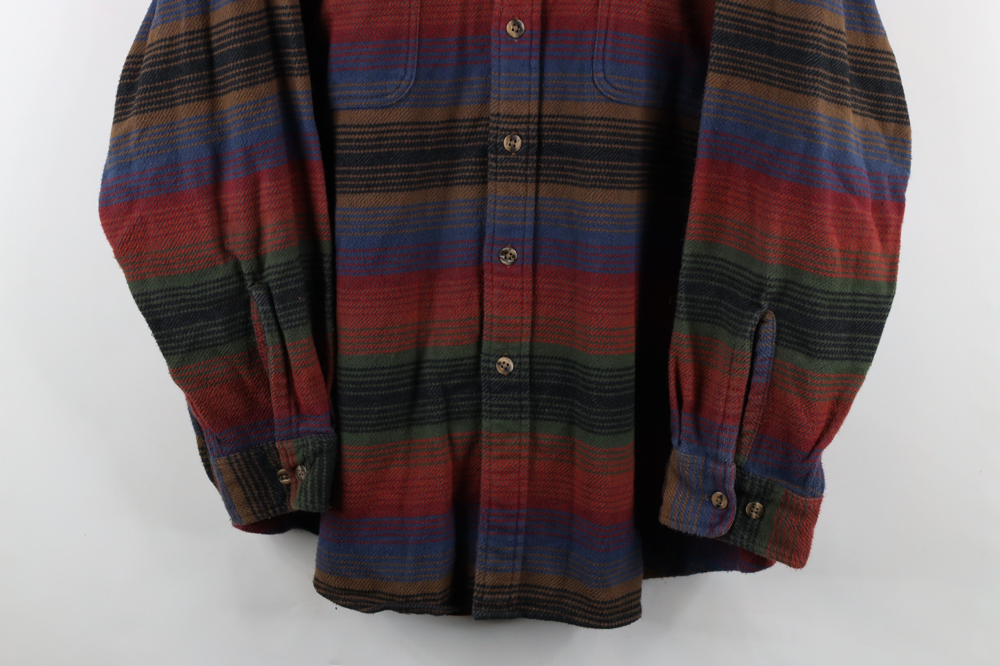 Vintage Vintage 90s Streetwear Rainbow Striped Flannel Button Shirt Size US XXL / EU 58 / 5 - 3 Thumbnail