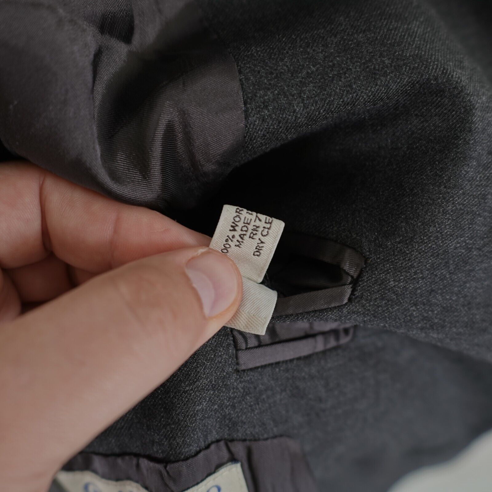 Pronto Uomo Pronto Uomo Italy Angelico Super 100s Worsted Wool Gray 3 Bu Size 42R - 11 Thumbnail