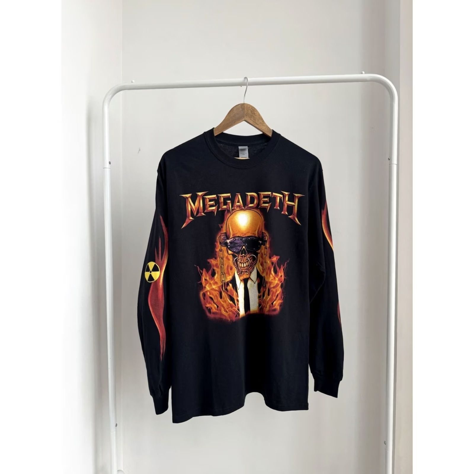 Vintage VINTAGE Megadeth Flame Long Sleeve Shirt Mens M Black 80s Rock Y2K Band Merch Logo Size US M / EU 48-50 / 2 - 3 Thumbnail