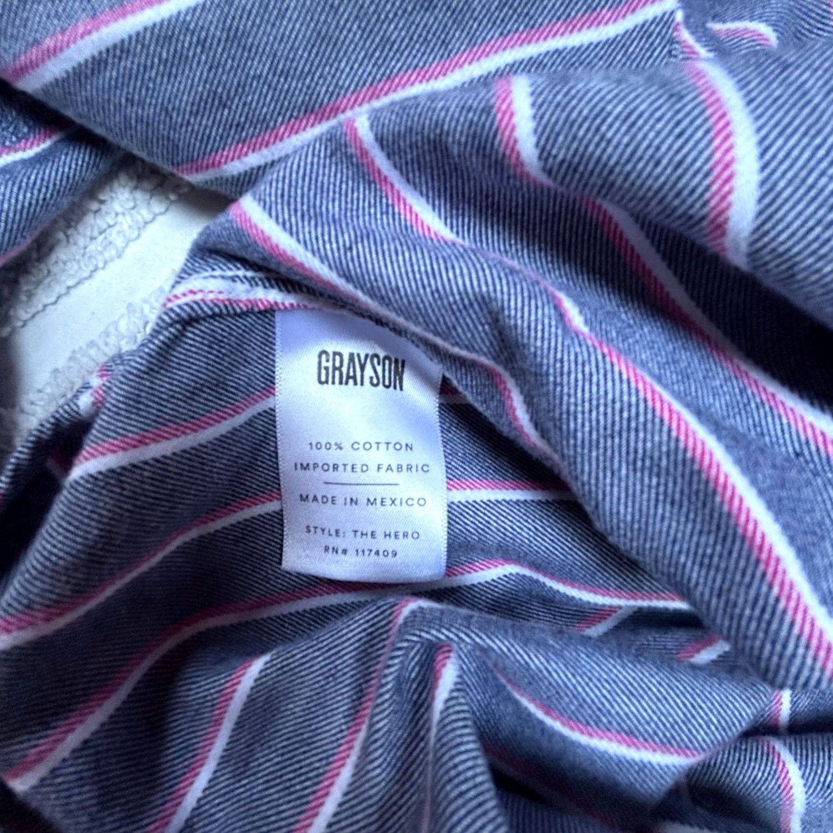 Vintage Grayson Button Front Shirt Cotton Long Sleeve Top Striped Blue Size 2 Size XS / US 0-2 / IT 36-38 - 5 Thumbnail