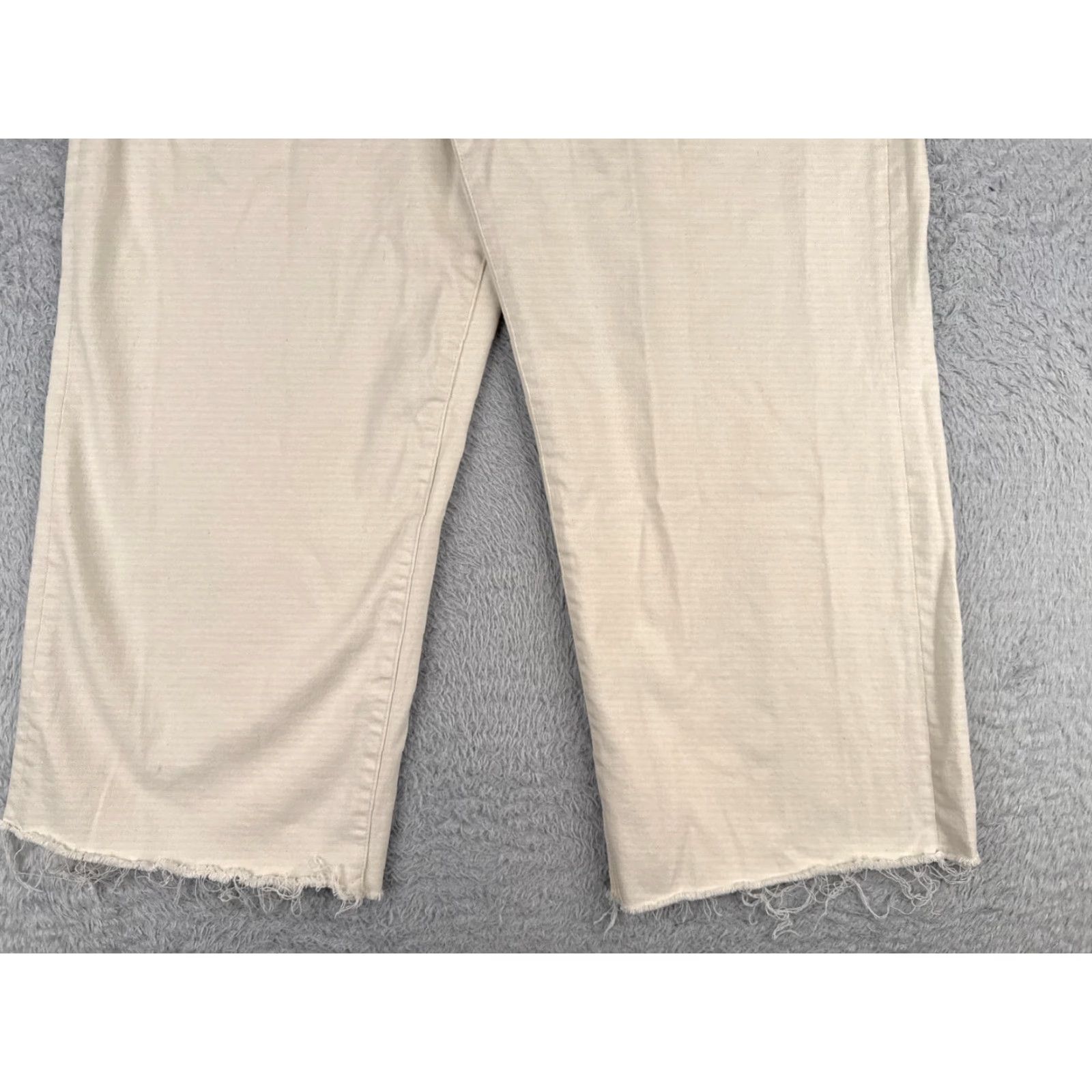 Vintage Liverpool Jeans Women's Wide Leg Jeans 16 Beige High Rise Cotton Blend 34x25 Size 38" / US 16 / IT 52 - 2 Thumbnail