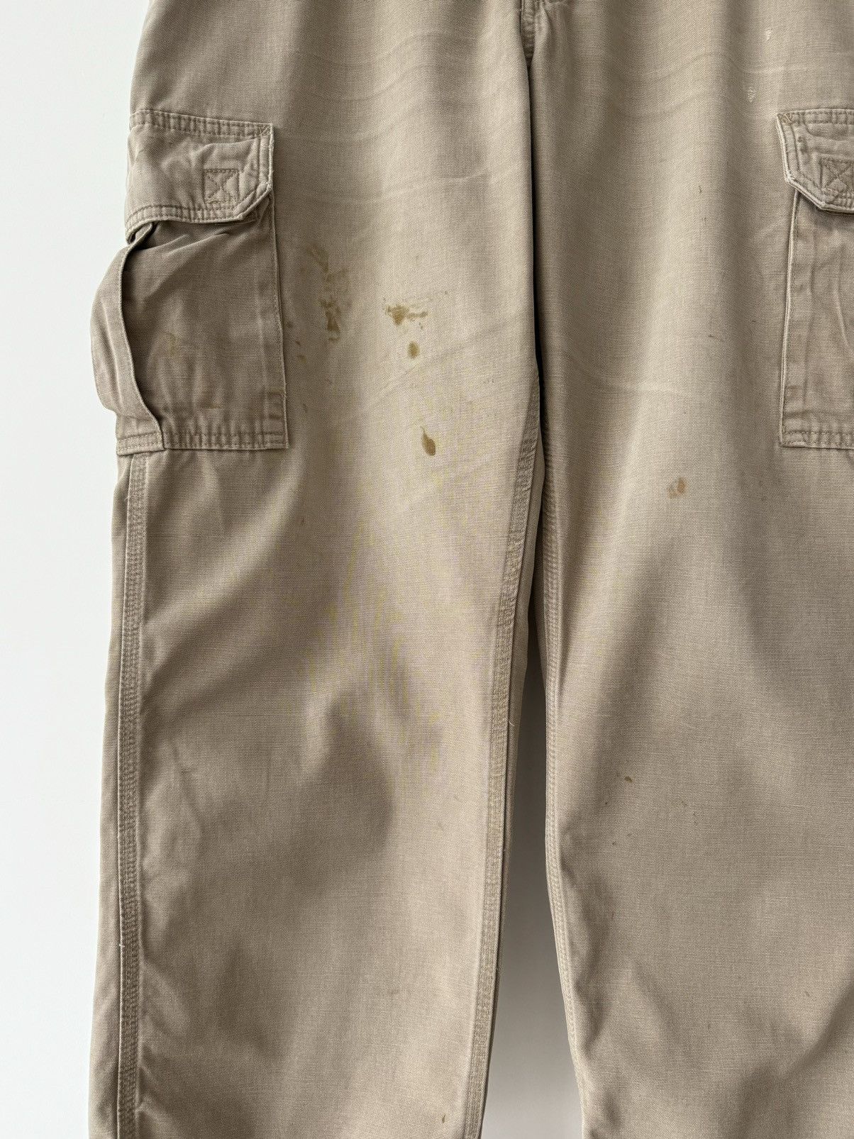 Carhartt × Vintage Vintage Carhartt Work Beige Faded Cargo Pants Size US 38 / EU 54 - 6 Thumbnail