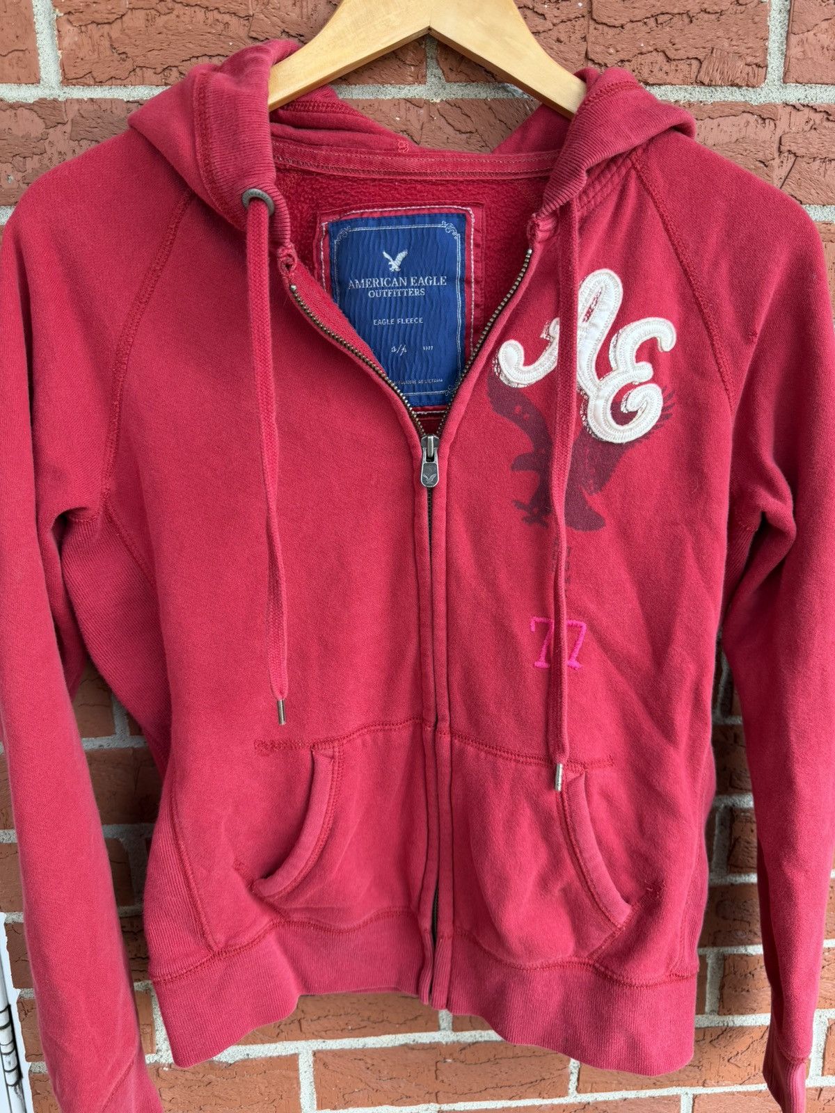 American Eagle Outfitters Vtg American Eagle Outfitters fleece hoodie Size S / US 4 / IT 40 - 1 Thumbnail