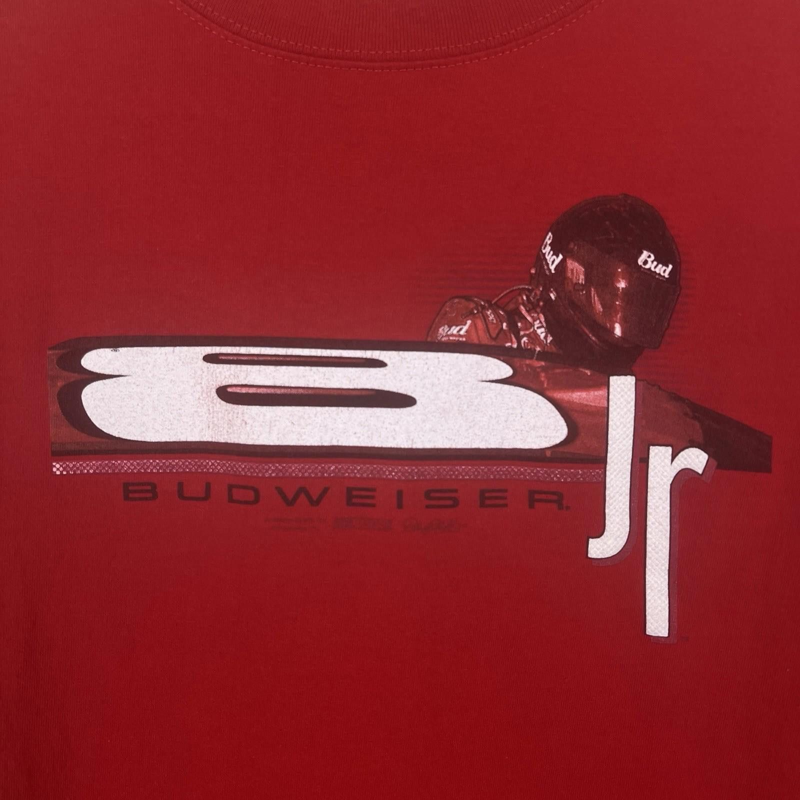 Other Vintage Y2K Earndhardt Jr Budweiser NASCAR Red T Shirt Large Size US L / EU 52-54 / 3 - 2 Thumbnail