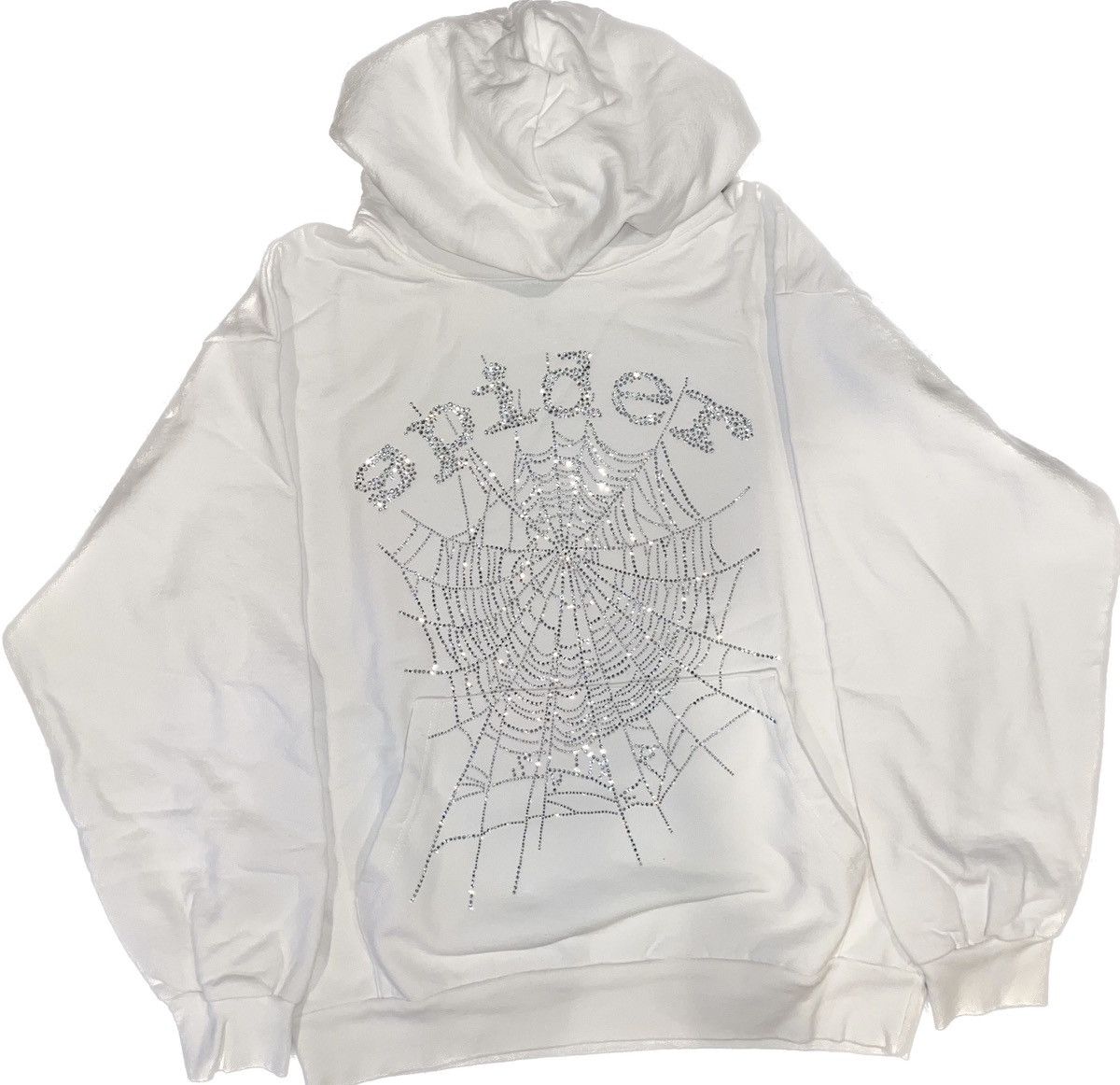 Sp 5 Der Og Rhinestone Hoodie White | Grailed