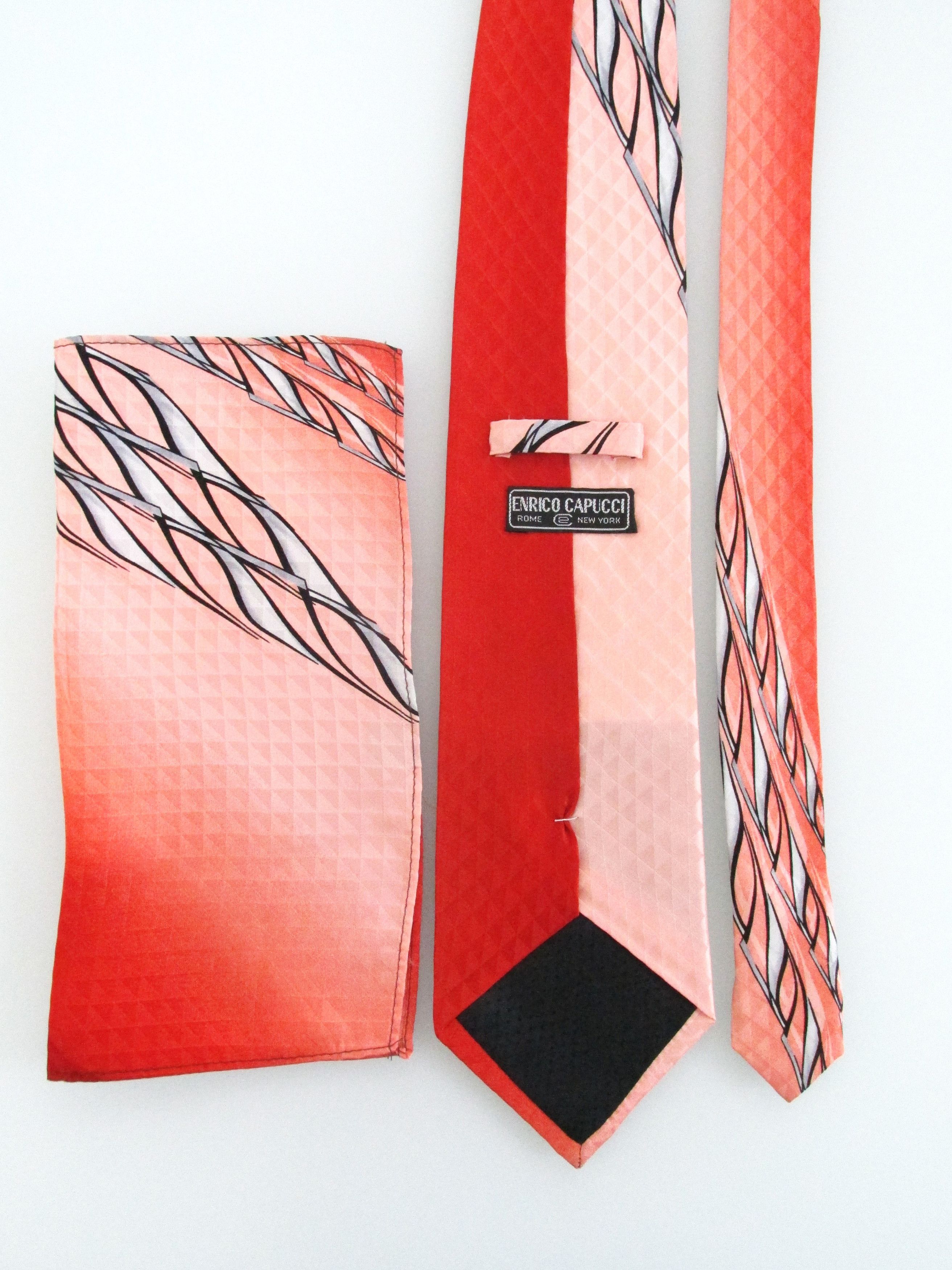 Other Enrico Capucci Men's Silk Tie & Pocket Square Set Size ONE SIZE - 4 Thumbnail