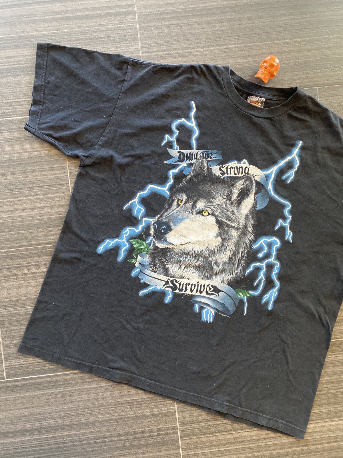 Vintage 90s American Thunder wolf lightning shirt sz XXL Size US XXL / EU 58 / 5 - 2 Thumbnail