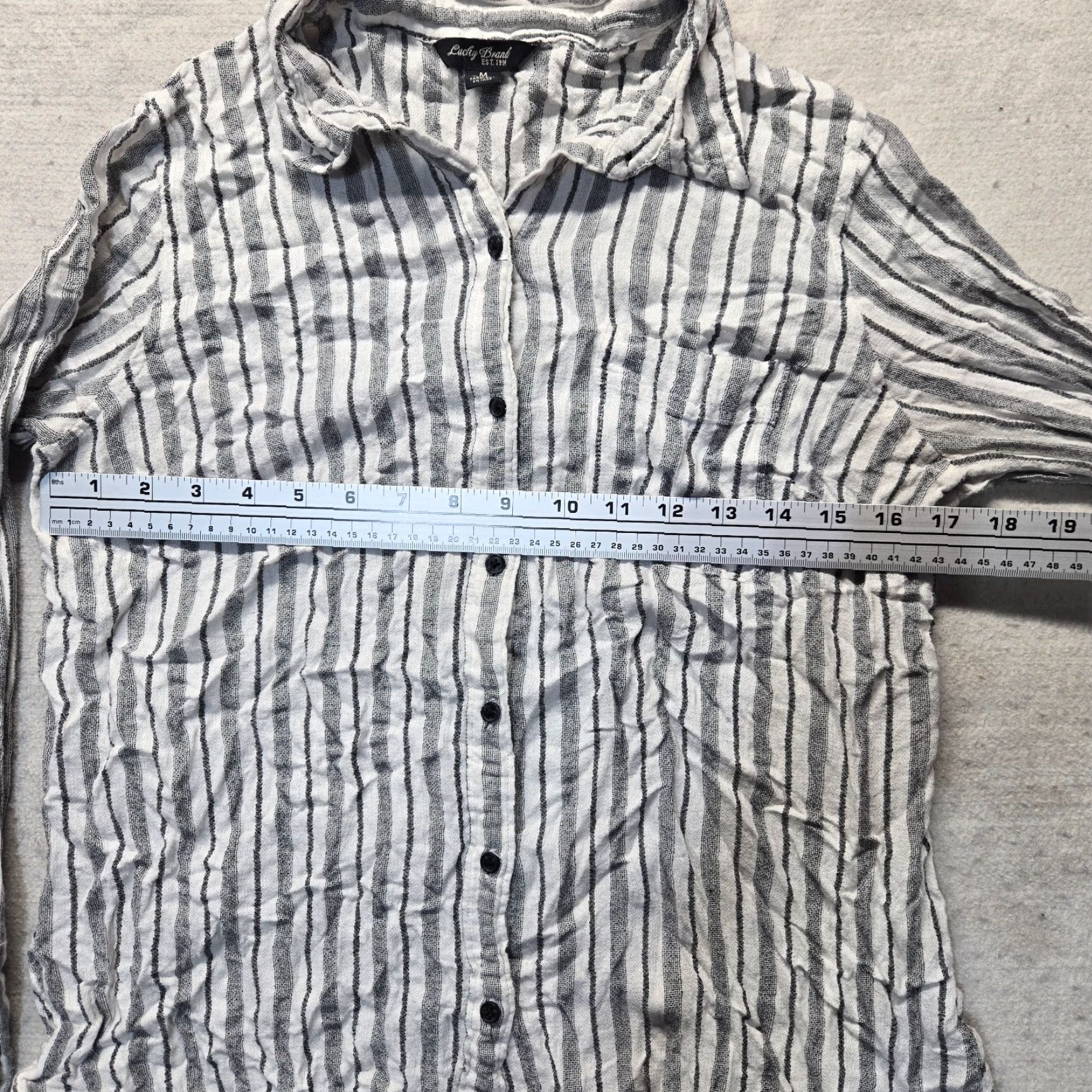 Lucky Brand Lucky Brand Shirt Adult Medium Gray Button-Down Long Sleeve Mens Size US M / EU 48-50 / 2 - 4 Thumbnail