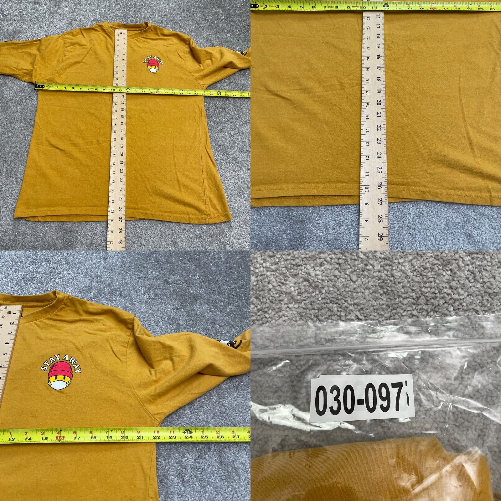 Vintage Eighty Eight Graphic T-Shirt Mens Large Yellow Socially Distant Long Sleeve Top Size L / US 10 / IT 46 - 8 Thumbnail