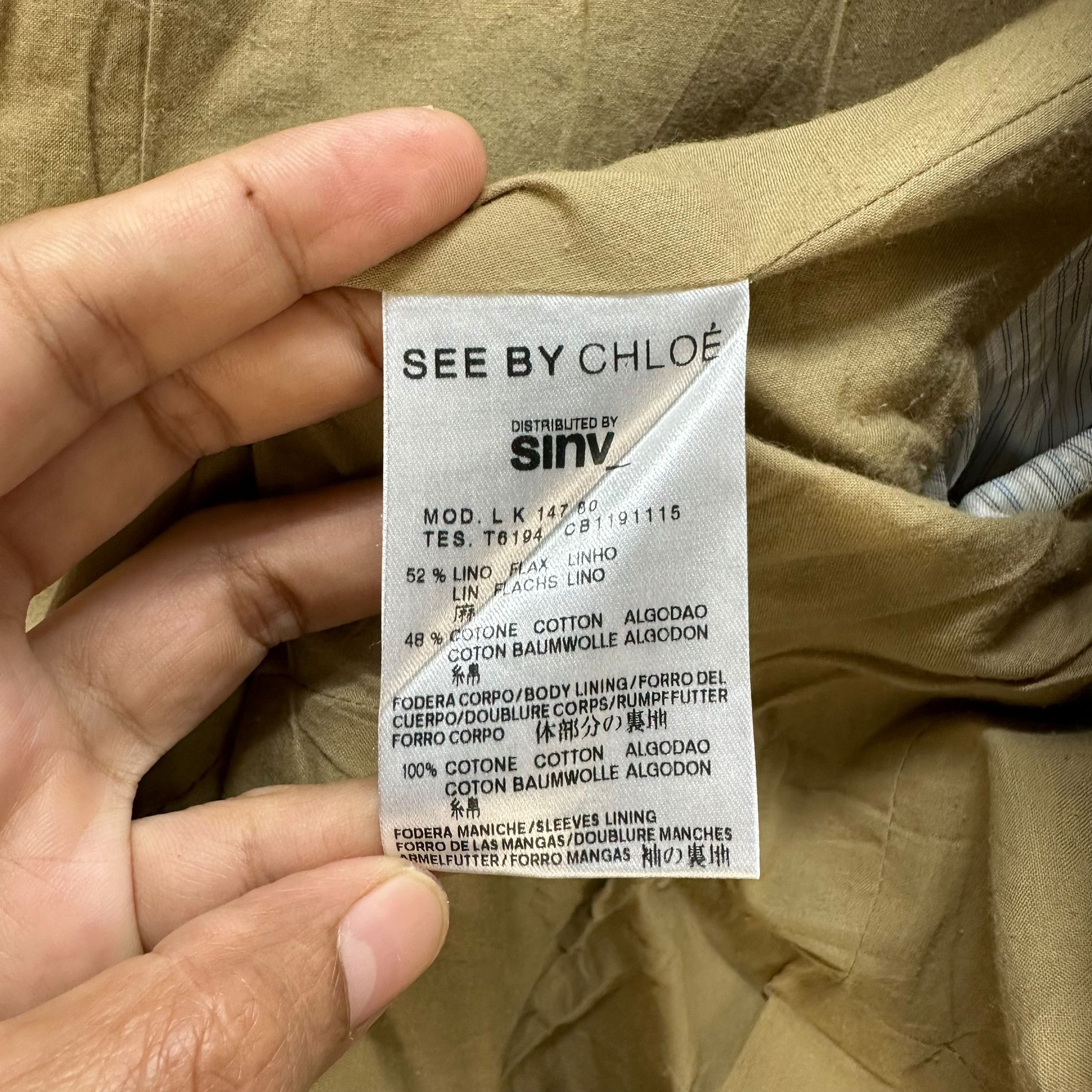 Chloe SEE BY CHLOE Coat Jacket #1496-A62 Size M / US 6-8 / IT 42-44 - 10 Thumbnail