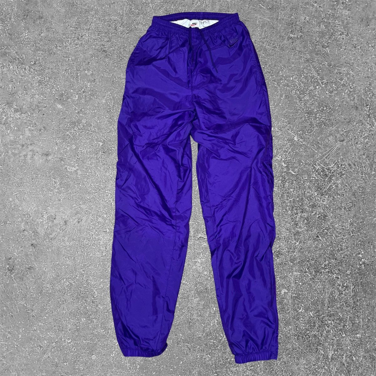 Nike × Vintage Vintage VTG 90s Nike Purple Nylon Track Pants XS Size US 29 - 1 Thumbnail