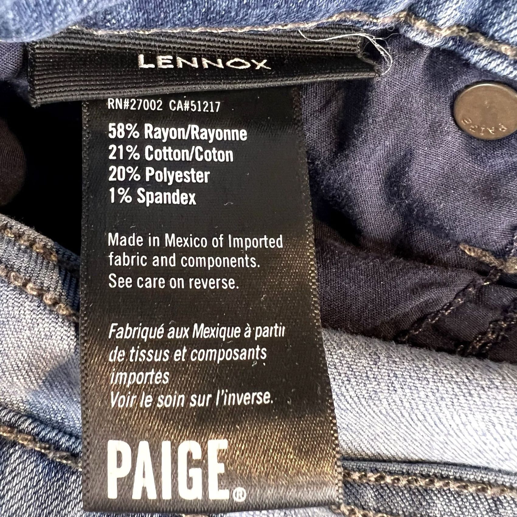 Paige Paige Lennox Jeans Mens 34x26 Blue Straight Slim Denim Preppy USA 5-Pocket City College 90s Womens? Size US 34 / EU 50 - 6 Thumbnail