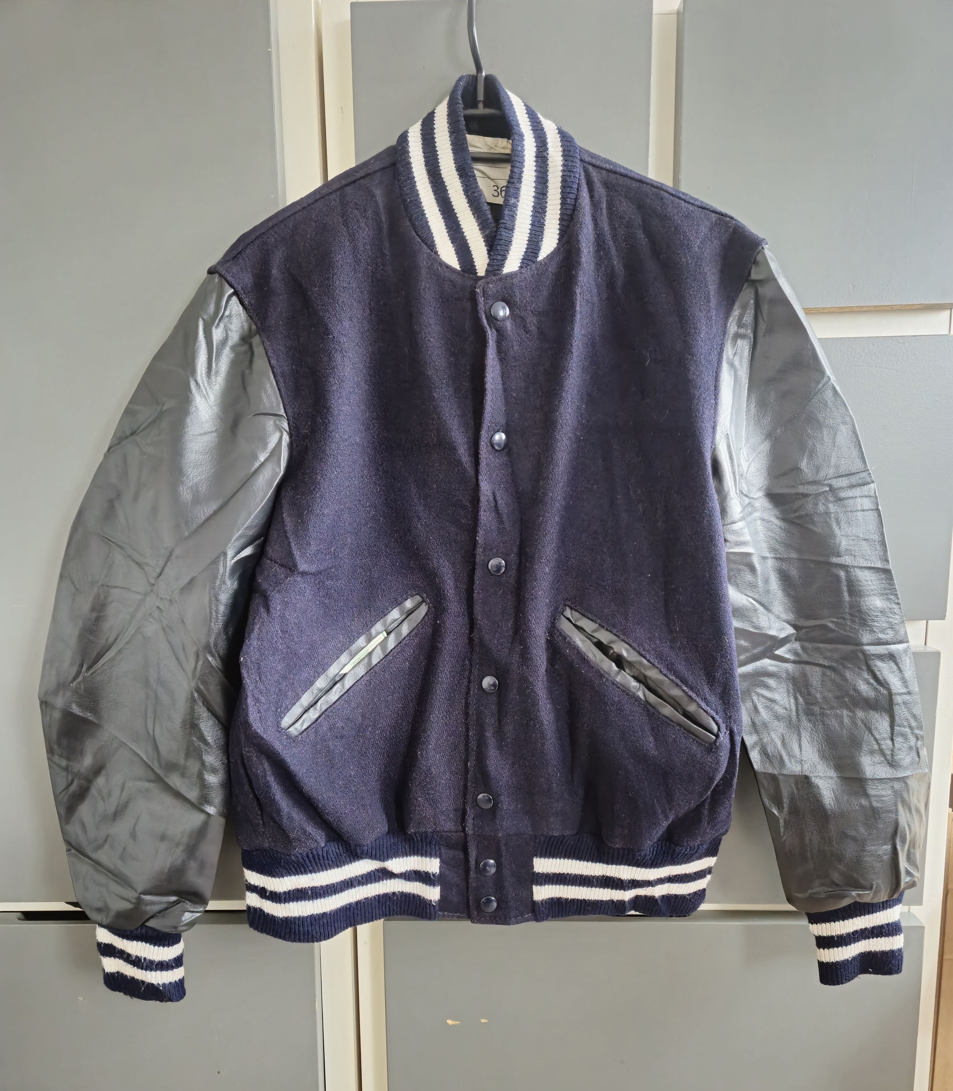 Stadium Goods 80/90' Naugalite wool leather jacket vintage jas Size S / US 4 / IT 40 - 1 Thumbnail
