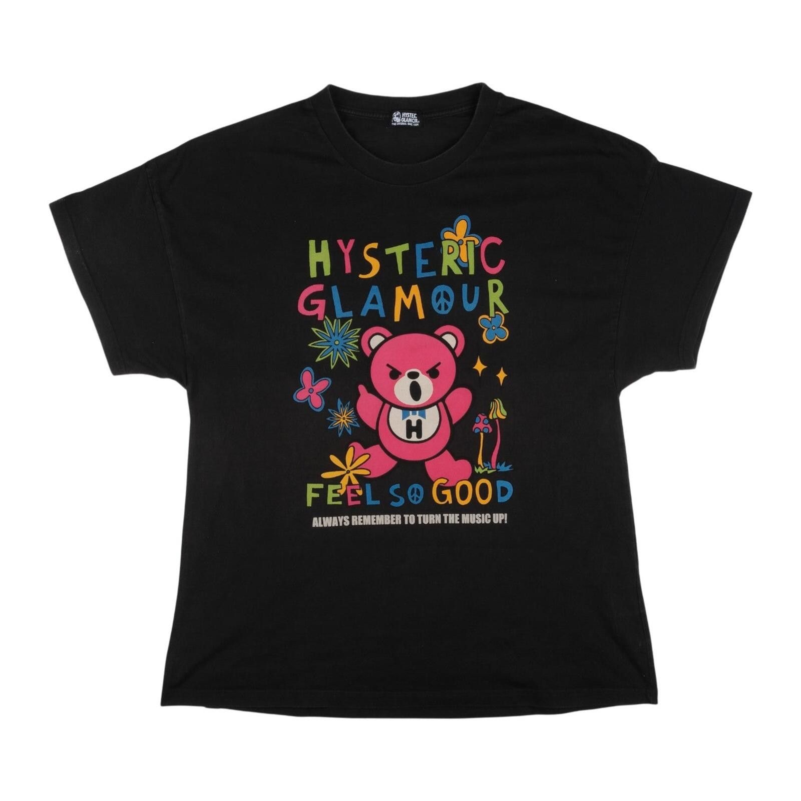 Hysteric Glamour Hysteric Glamour "Feel So Good" Bear Graphic Black Tee Size ONE SIZE - 1 Preview