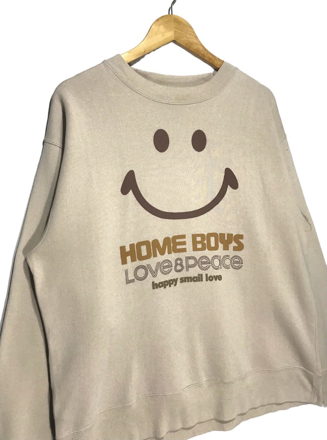 HOMME BOY CO. × Japanese Brand Home Boys Love & Peace Spellout Sweatshirt Size US L / EU 52-54 / 3 - 2 Thumbnail
