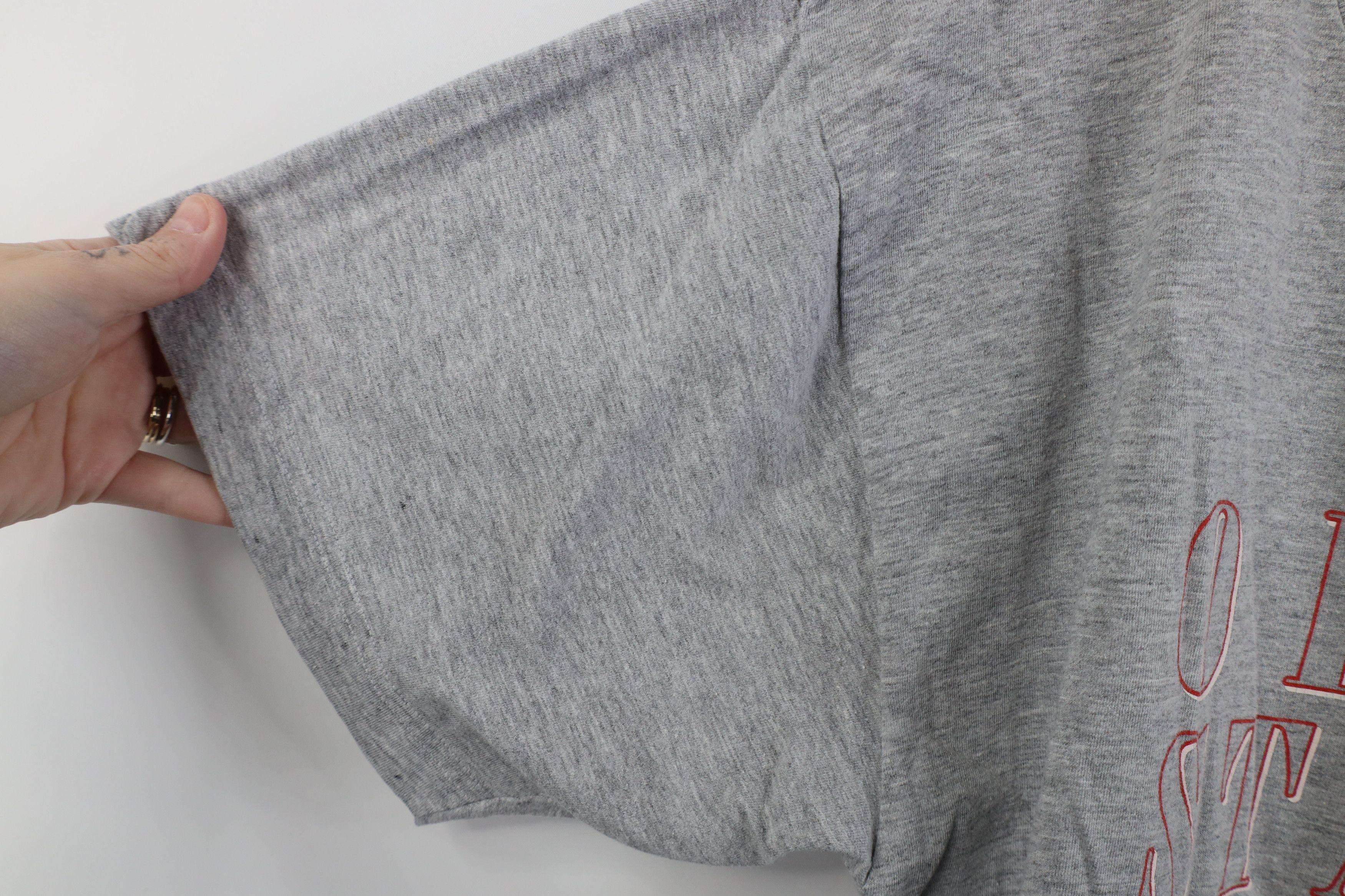 Vintage Vintage 90s Ohio State University Football T-Shirt Gray Size US L / EU 52-54 / 3 - 9 Thumbnail