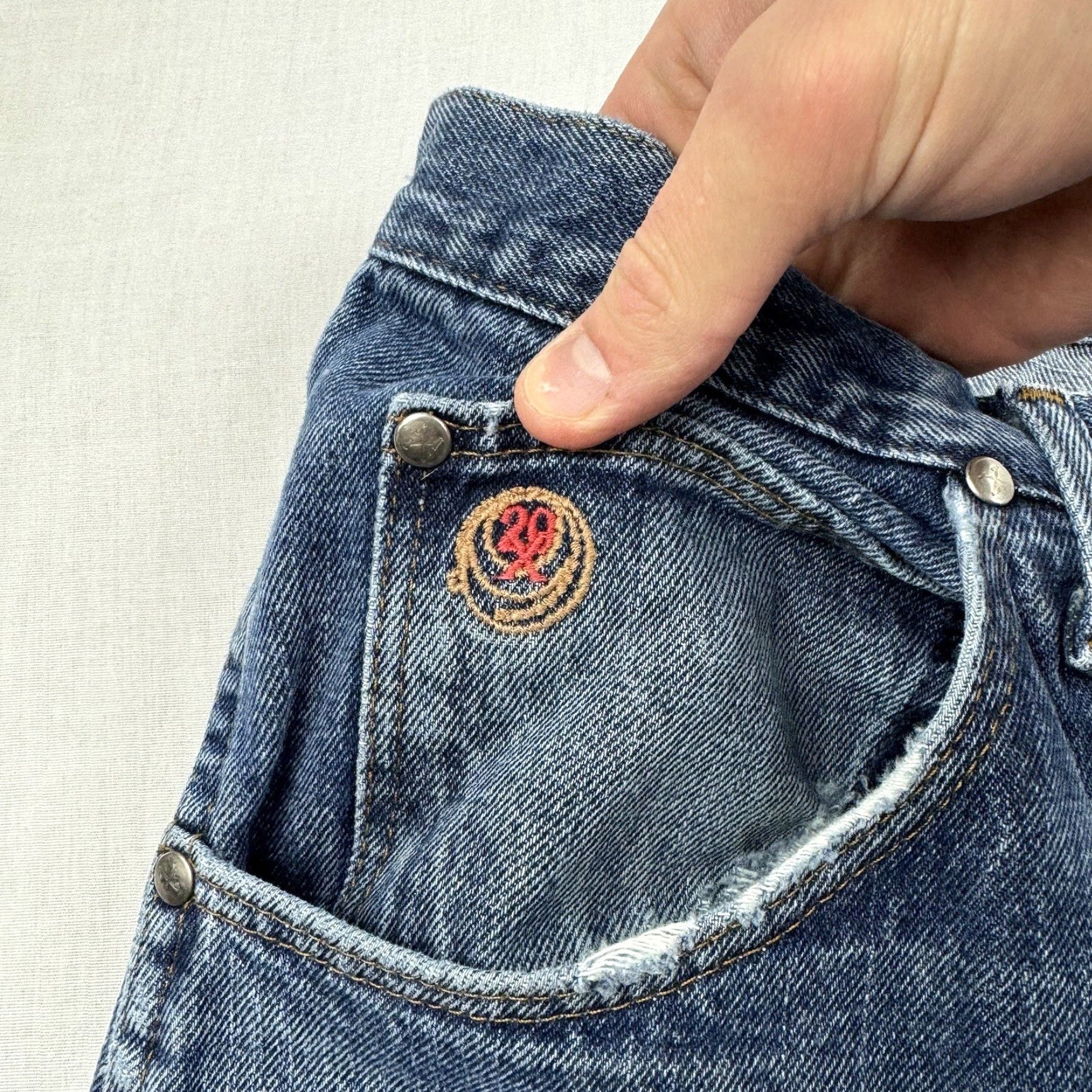 Wrangler VINTAGE Twenty X Jeans Adult 38x34 Blue Relaxed Grunge Y2K American Mens Size US 38 / EU 54 - 4 Thumbnail