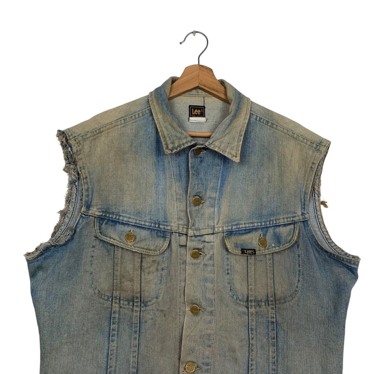 Lee Vintage 80s Lee Biker Denim Vest Size US M / EU 48-50 / 2 - 3 Thumbnail