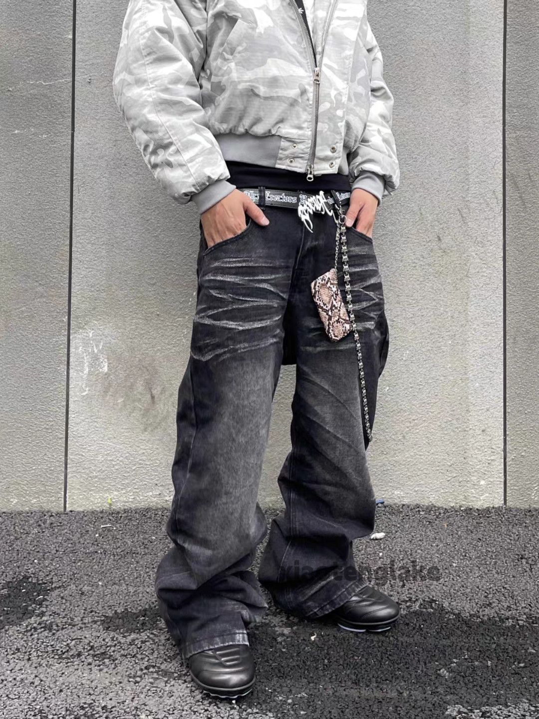 Jean zx distressed rickowens rafsimons style punk hiphop jeans Size US 30 / EU 46 - 1 Thumbnail
