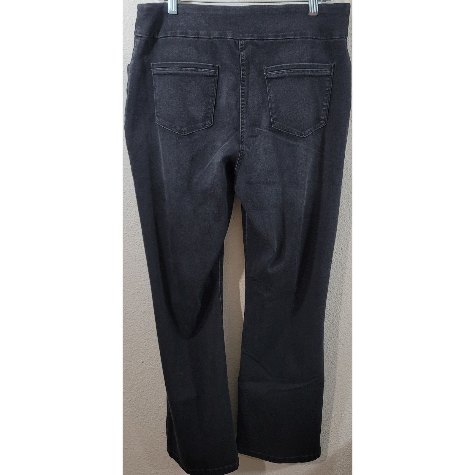 Other Westbound Woman Black "Faded" Pull On Jeans 14WR Lightweight Size 36" / US 14 / IT 50 - 2 Thumbnail